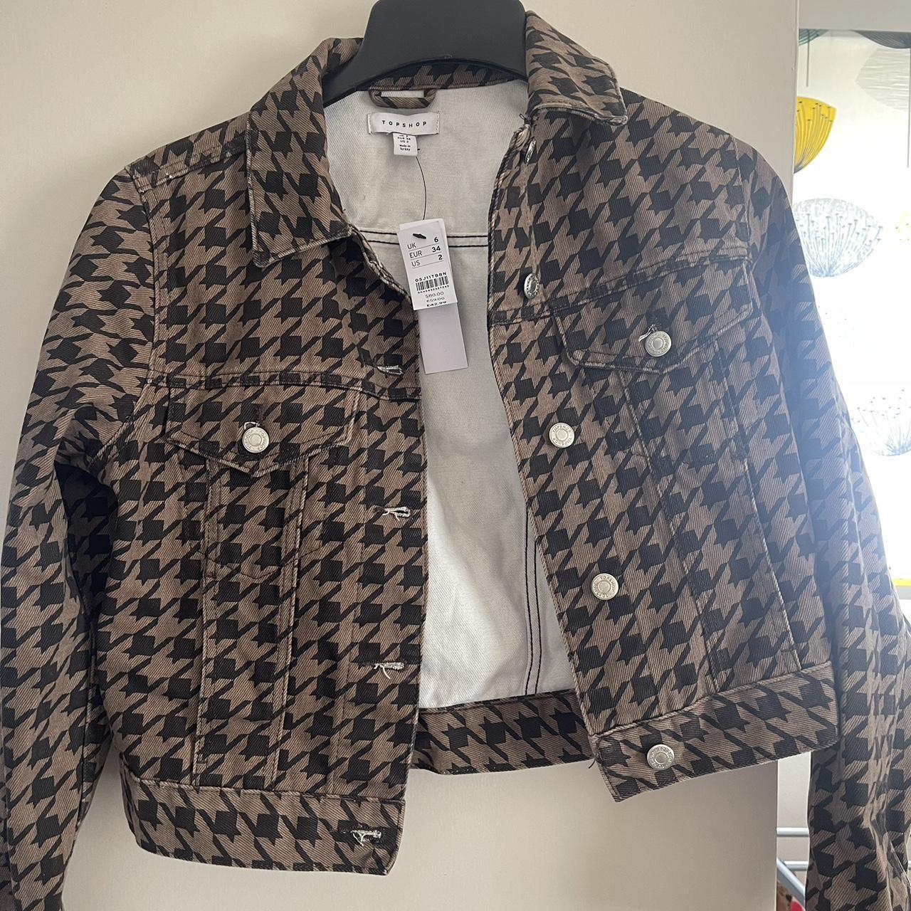 Topshop houndstooth clearance jacket