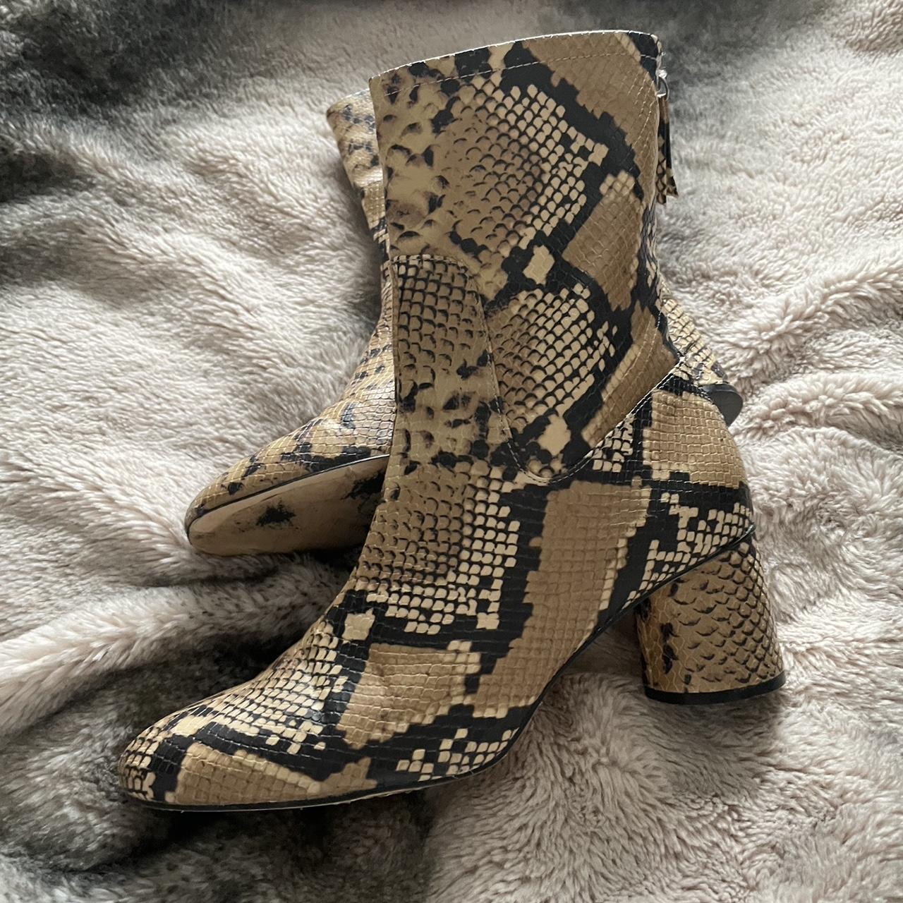 faux snakeskin boots