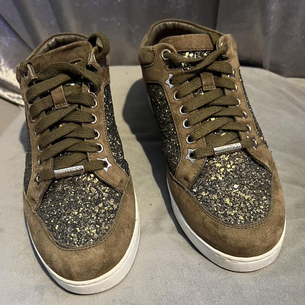 Like New!! Jimmy Choo Trainers Khaki, Depop