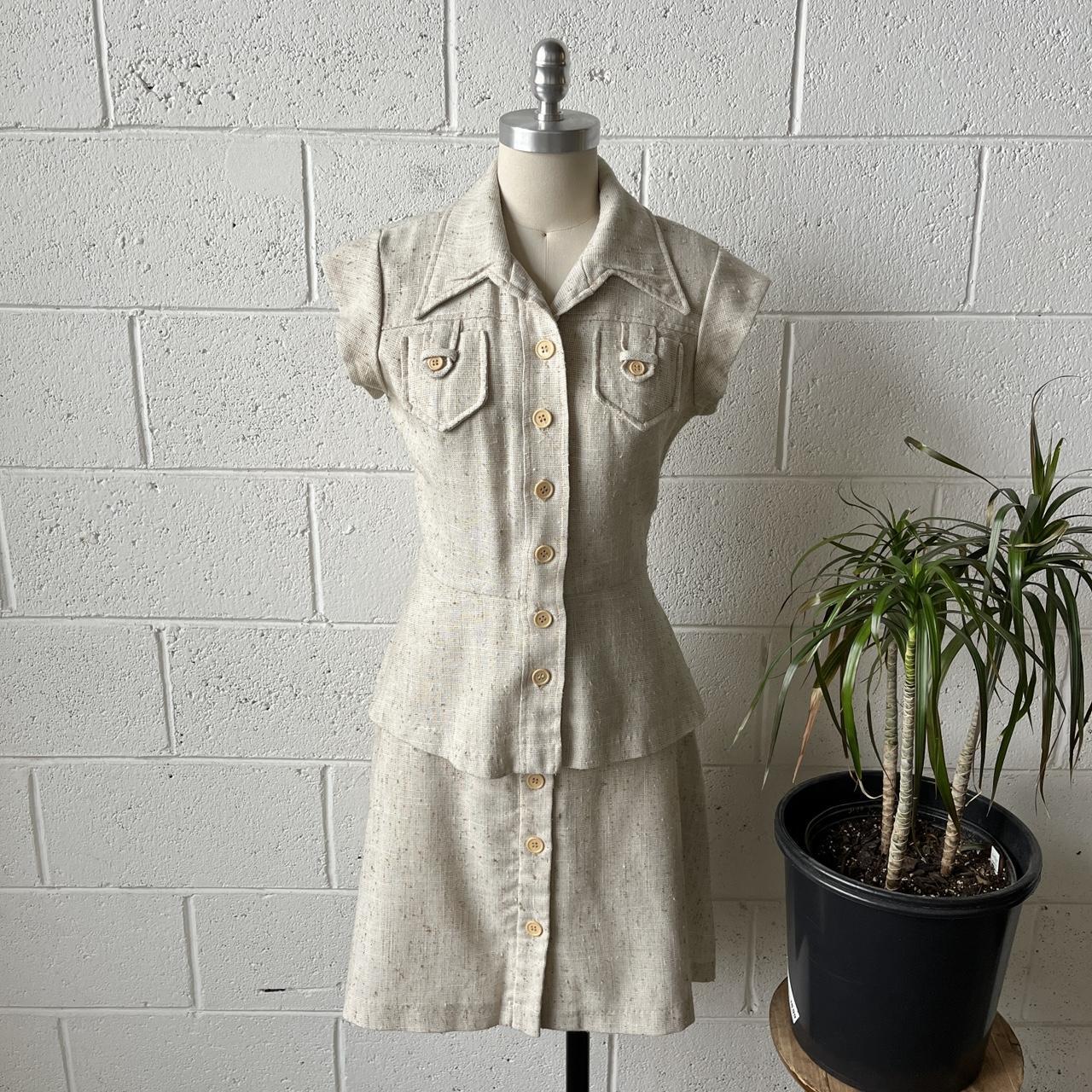American Vintage Women's Cream and Brown Suit
