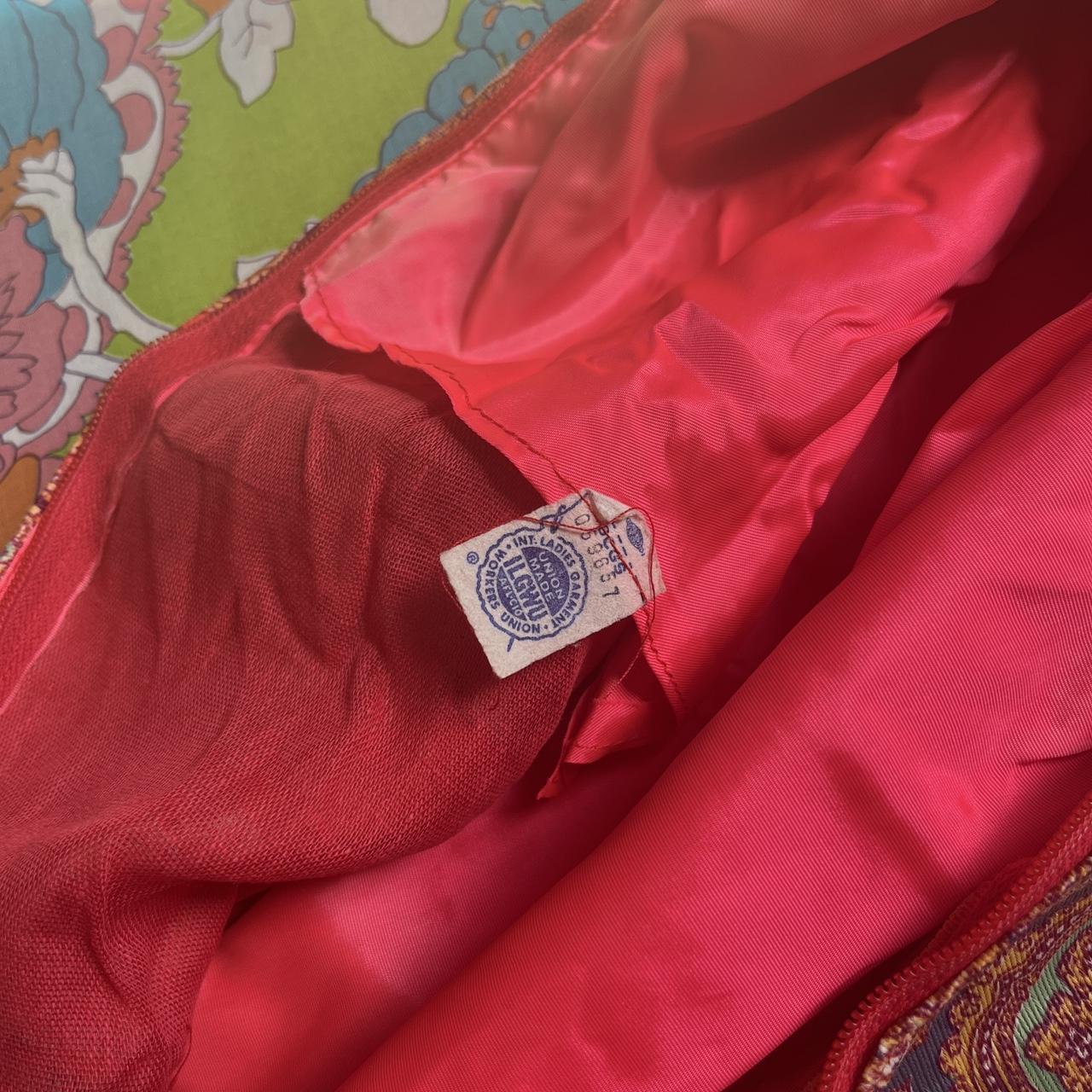 American Vintage Women's Orange and Green Dress Depop