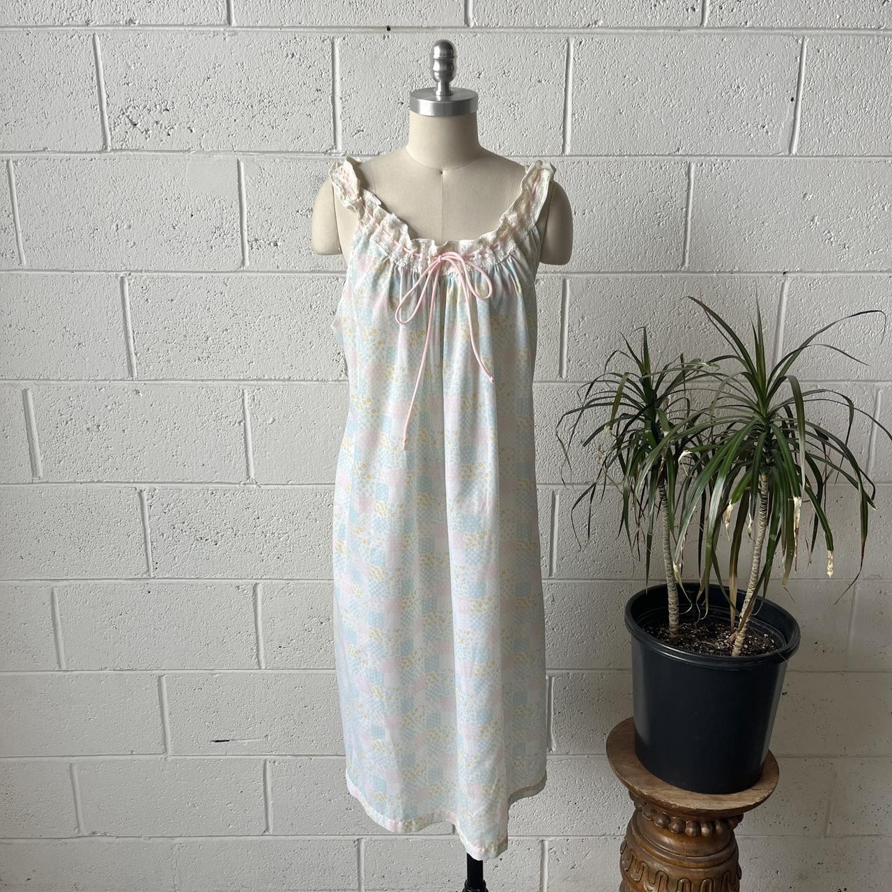 70s SEARS Pastel Floral Patchwork Patterned Cotton Depop