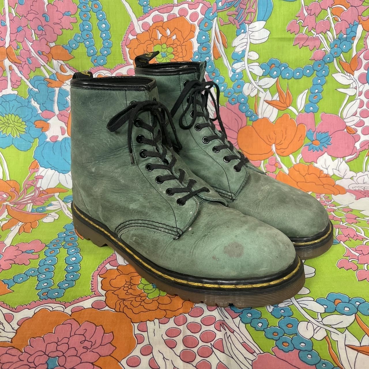 Green doc martens made in england hotsell