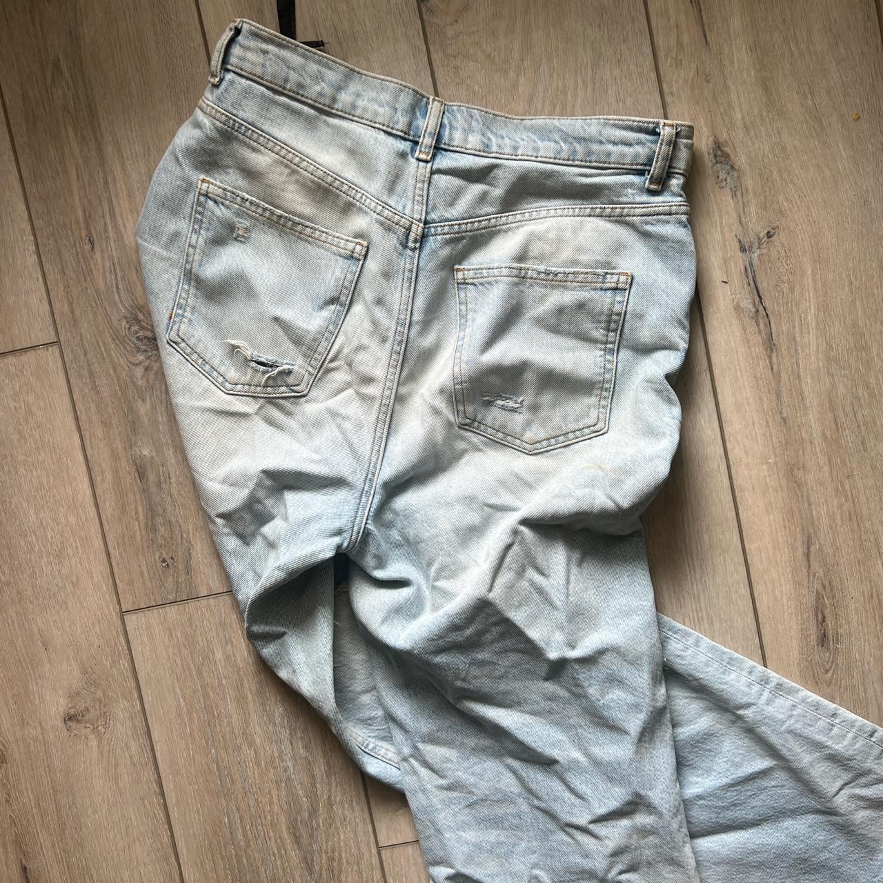 Perfectly distressed zara 90’s full length jeans... Depop