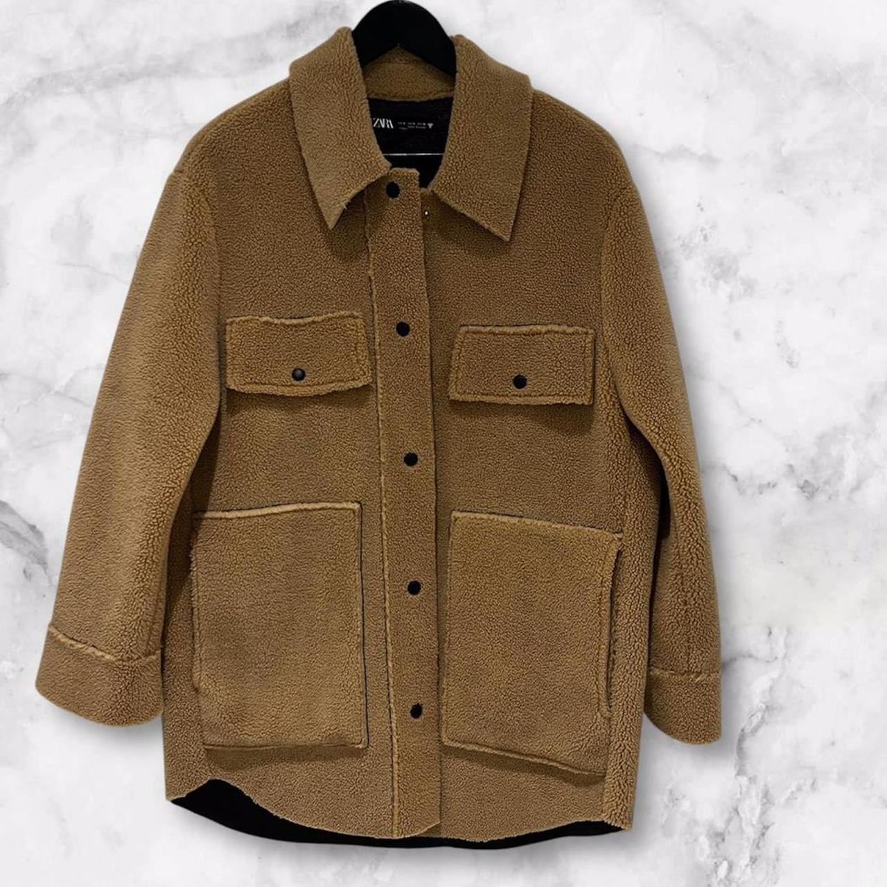 ★ZARA★ FAUX SHEARLING OVERSHIRT FAUX SHEARLING OVERSHIRT - Ecru | ZARA Spain