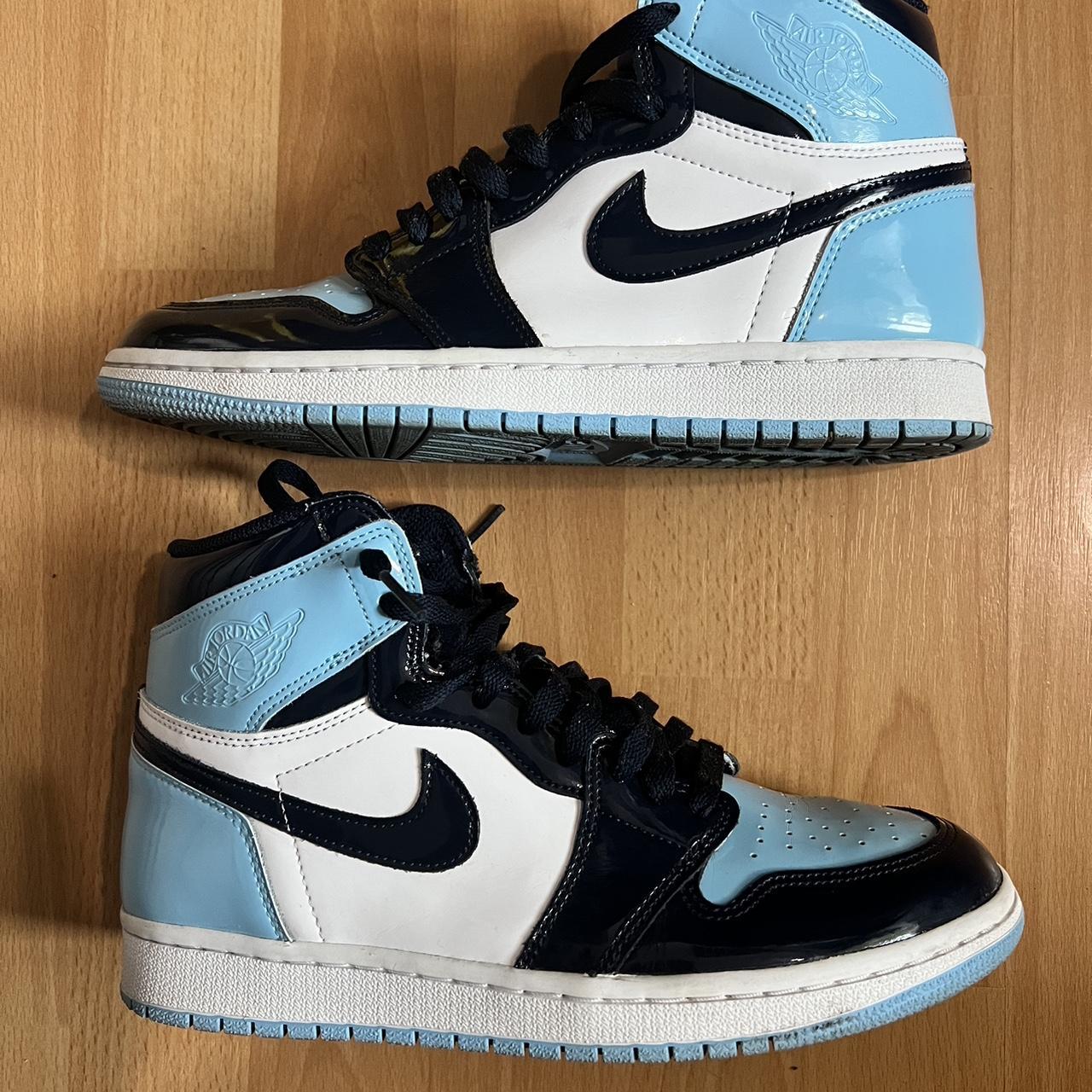 jordan 1 retro high unc patent blue chill