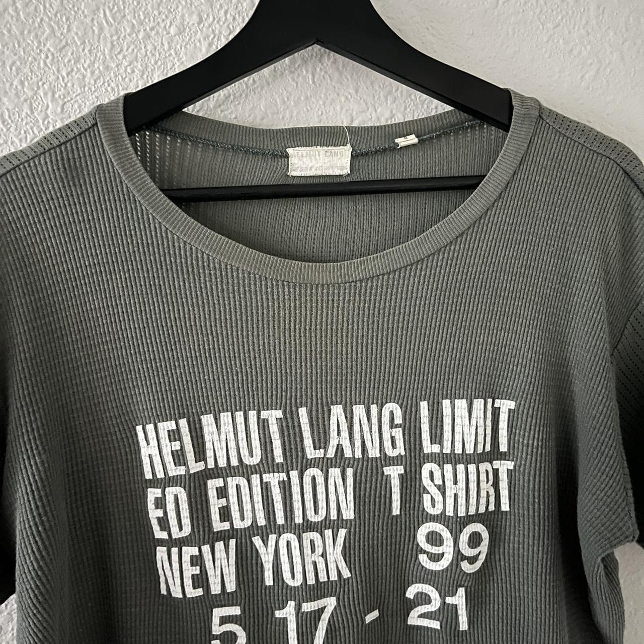 helmut lang 1999 limited edition waffle knit green t...