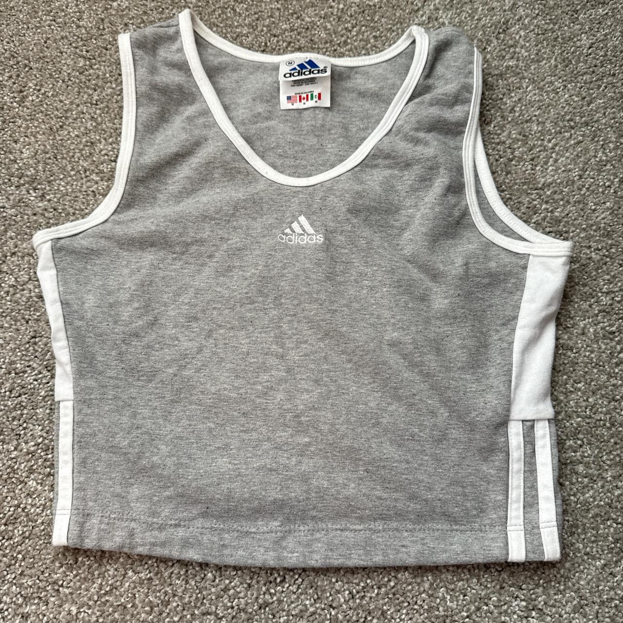 ✅USA製 90s vintage adidas tanktop old Vintage Adidas Tank Top Shirt Womens Large Blue Yellow 3