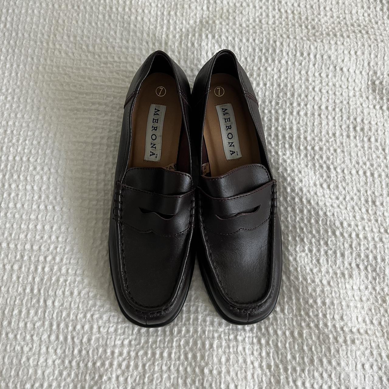 cute dark brown loafers size 7 super cute just dont... - Depop