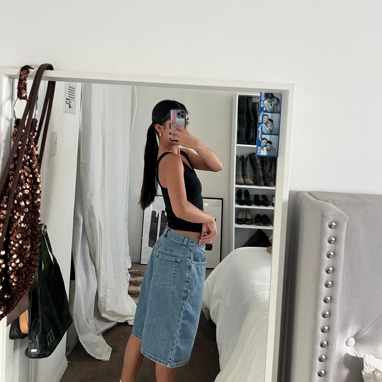 vintage NY company low rise denim skirt with Depop