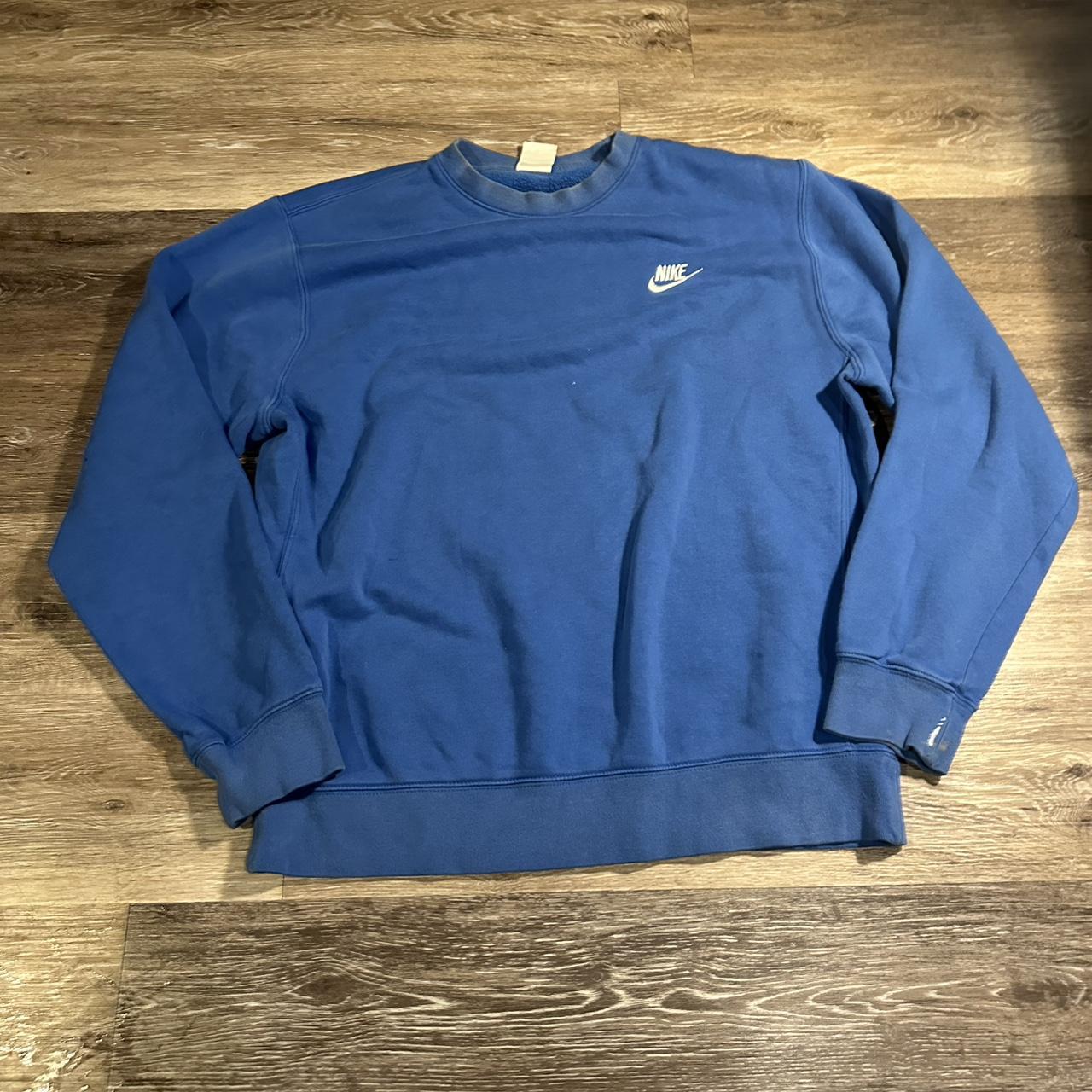 mens blue nike crewneck