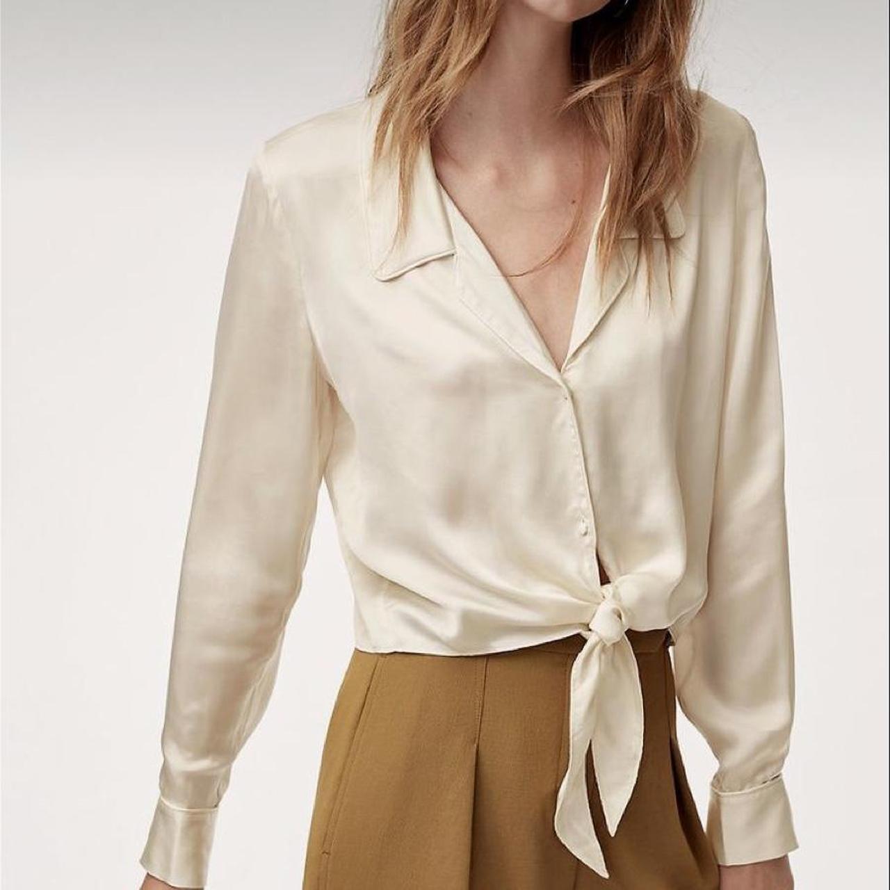 Wilfred Tie front fashion blouse by Aritzia