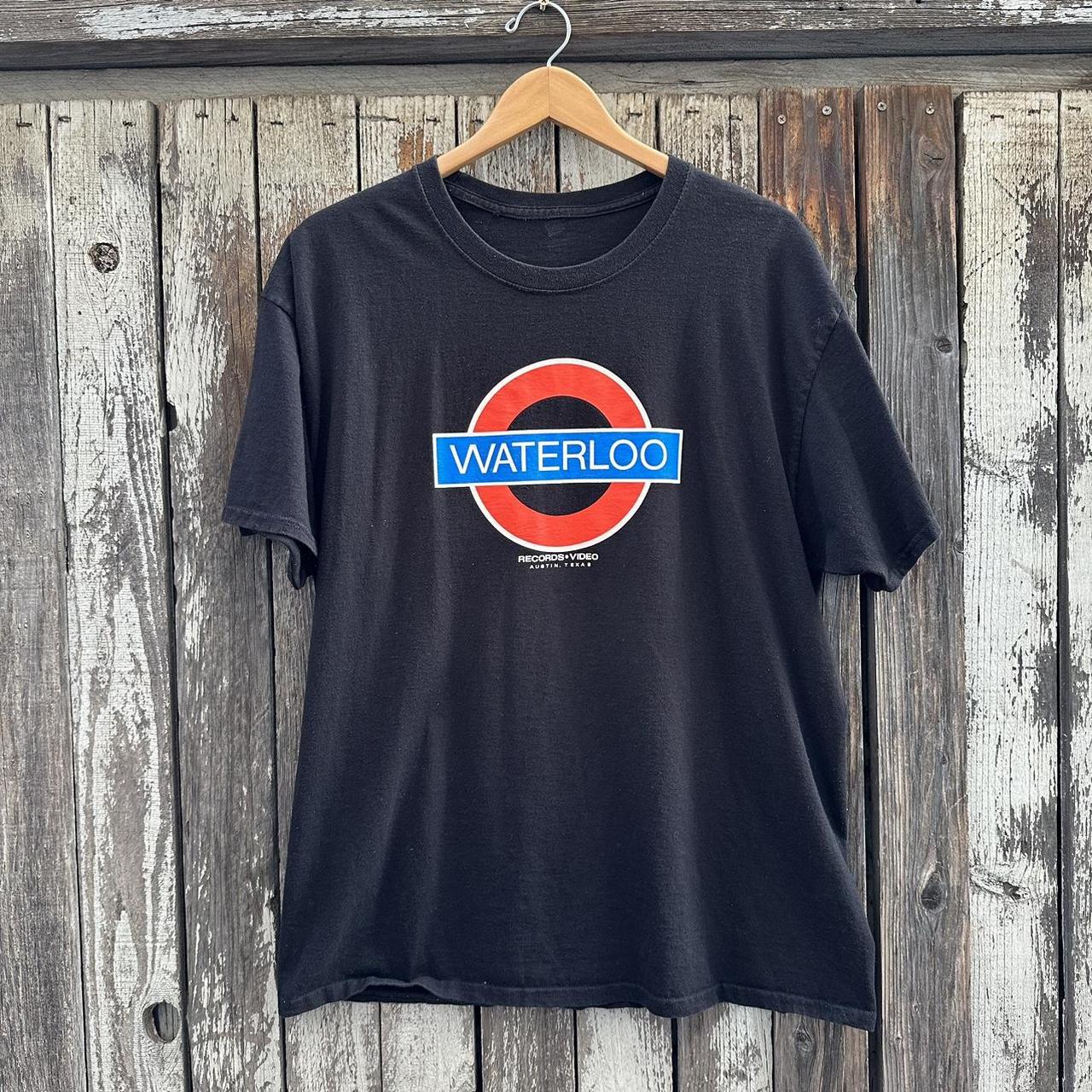 Waterloo Records Austin Texas T-Shirt. Mod Circle.... - Depop