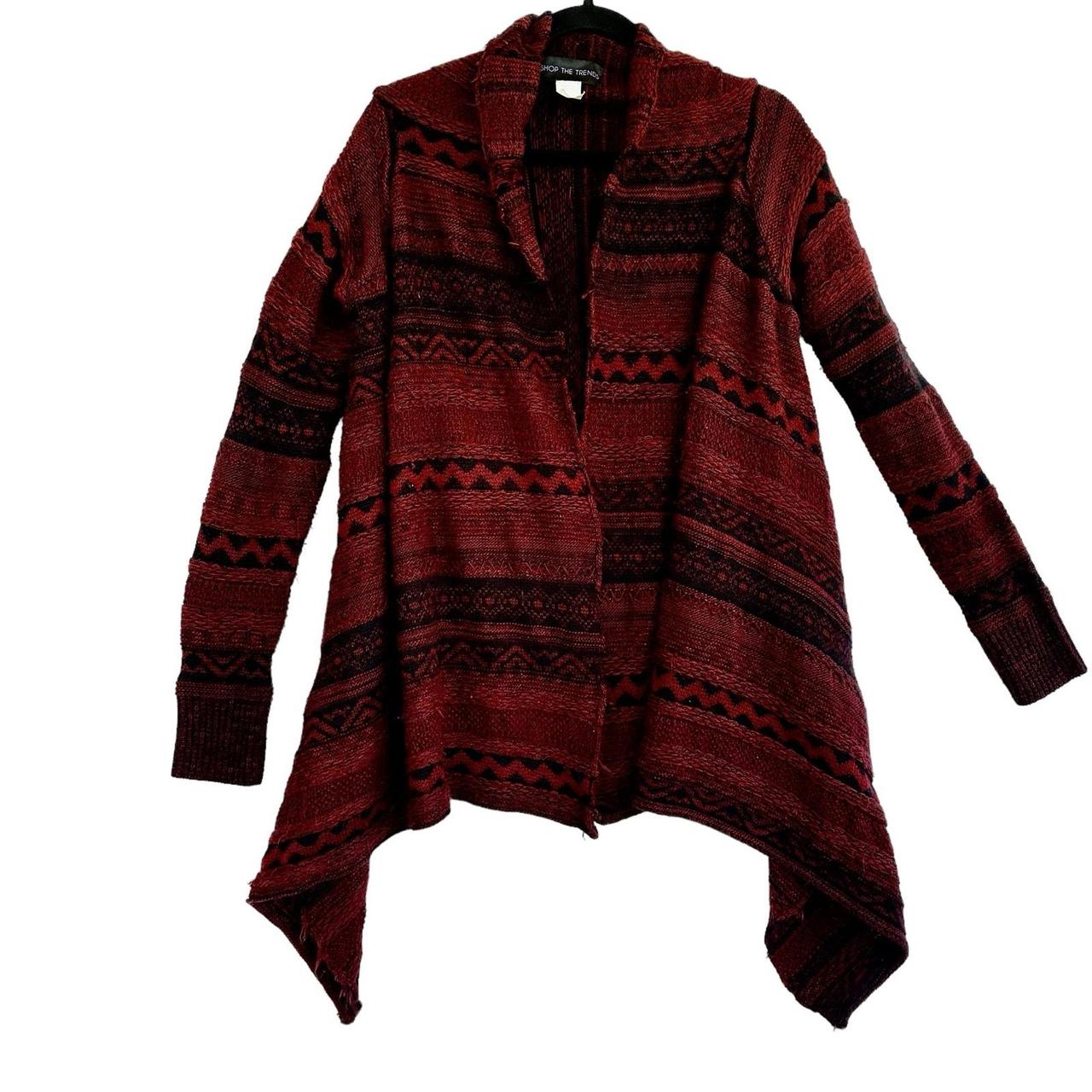 Source Unknown Women's Sweater - Red/Black - S – … - image 1