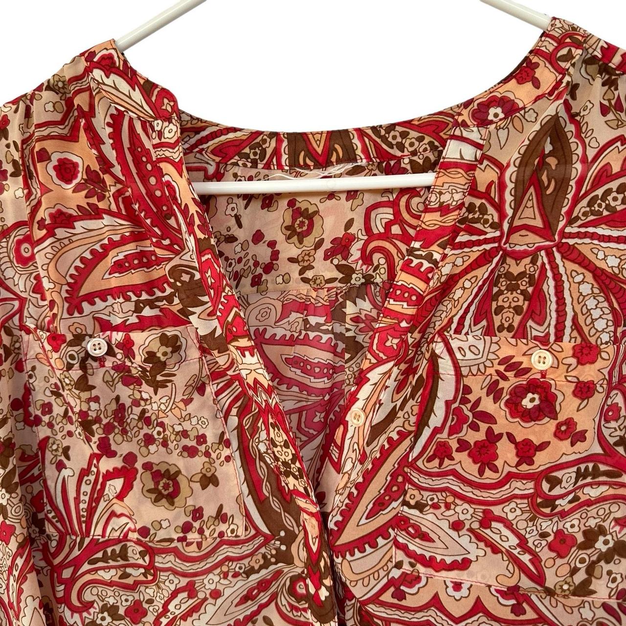 Source Unknown Women's Blouse - Multi/Red - XL – … - image 7
