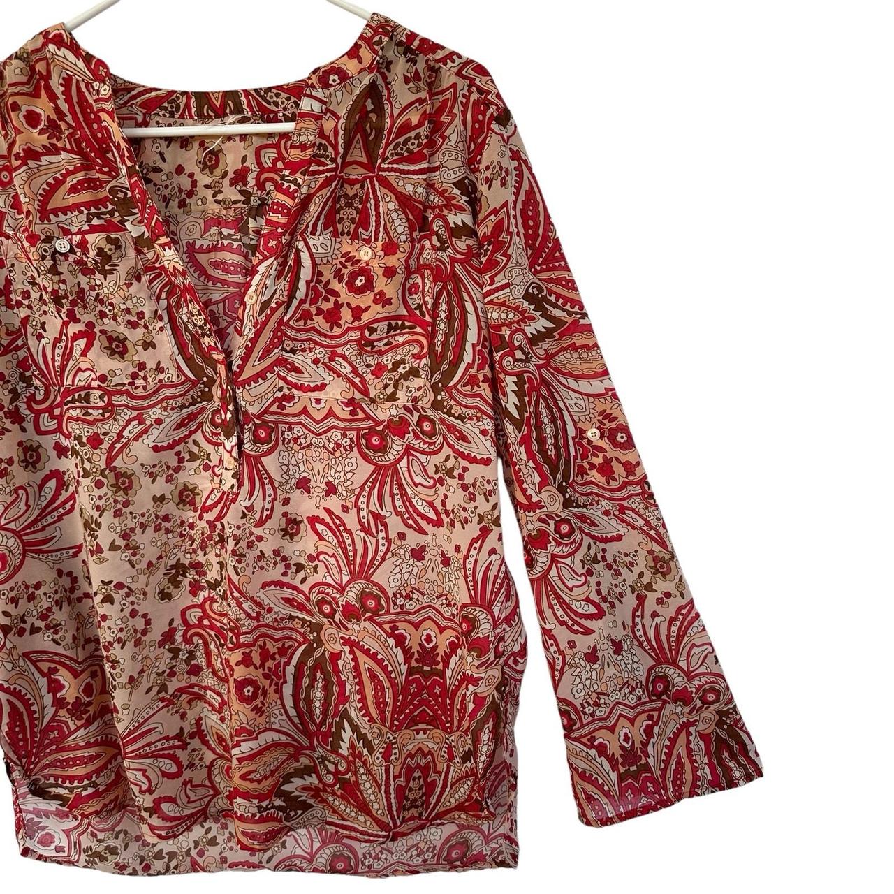 Source Unknown Women's Blouse - Multi/Red - XL – … - image 6
