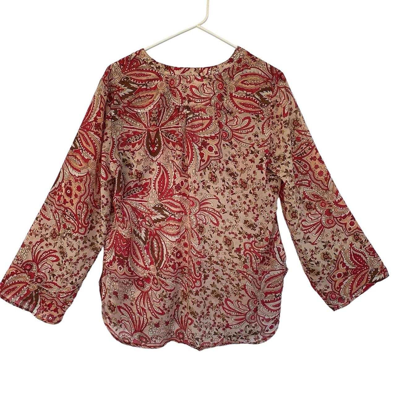 Source Unknown Women's Blouse - Multi/Red - XL – … - image 2