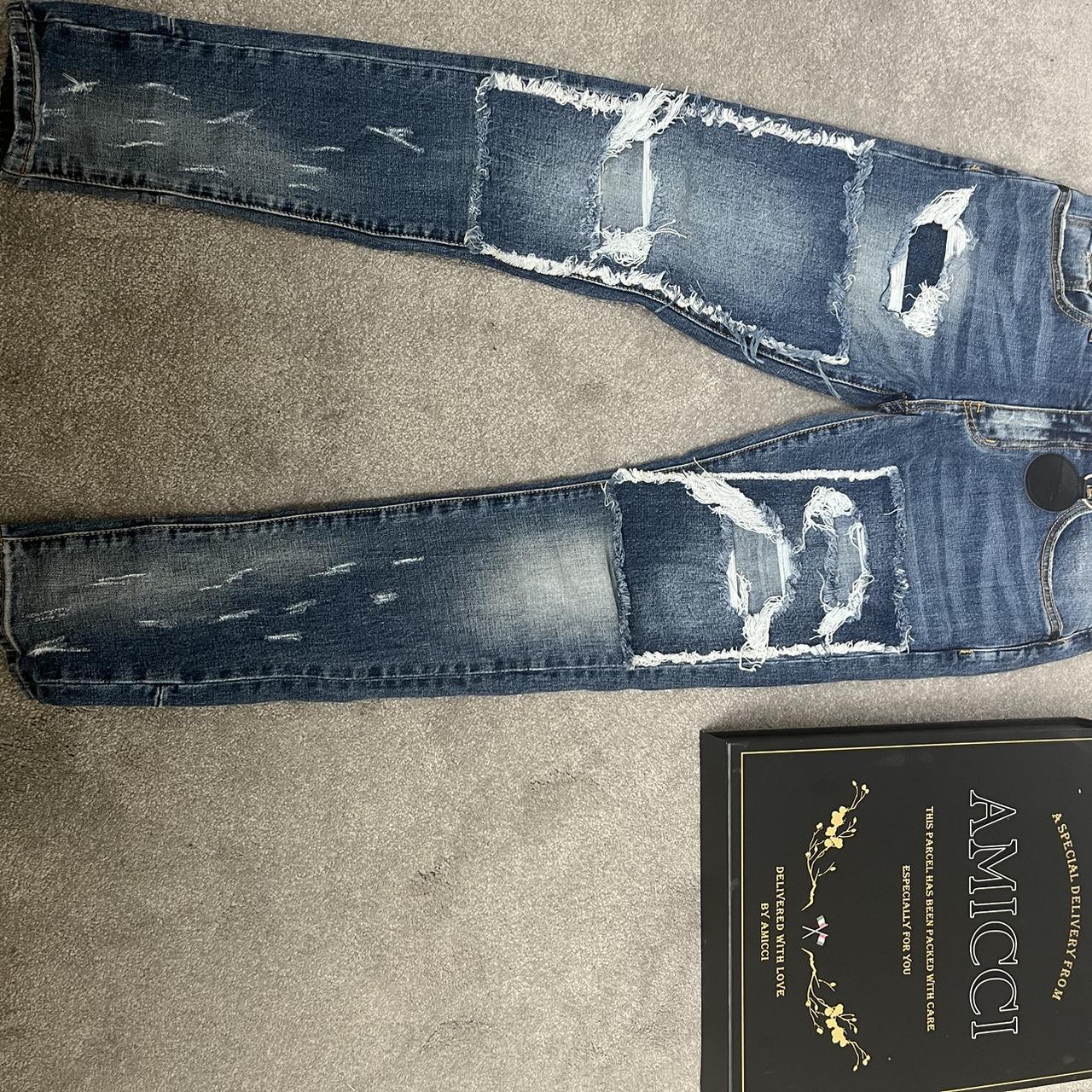 Ripped Amici skinny jeans rippedjeans Size 30 Depop