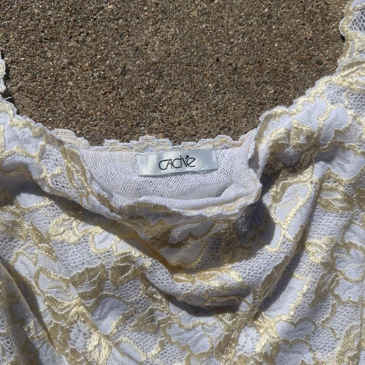 Cache Women's Blouse - White/Multi - S – Cache wh… - image 3