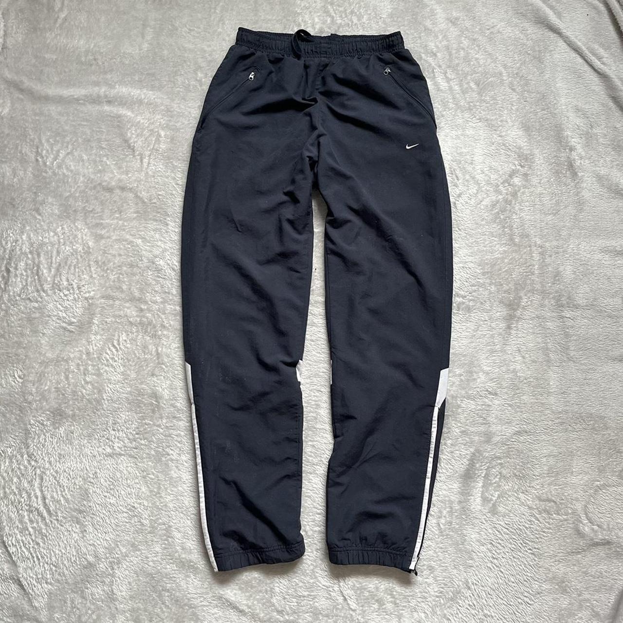 Nike 00s shell tracksuit bottoms Black shell... Depop