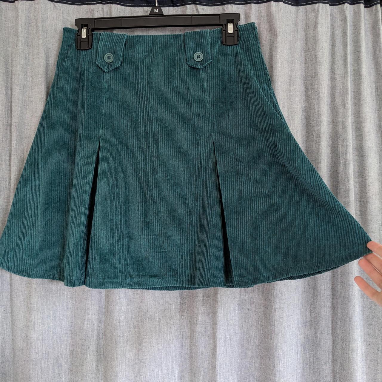 ModCloth Women's Midi Skirt Green – Modcloth green corduroy