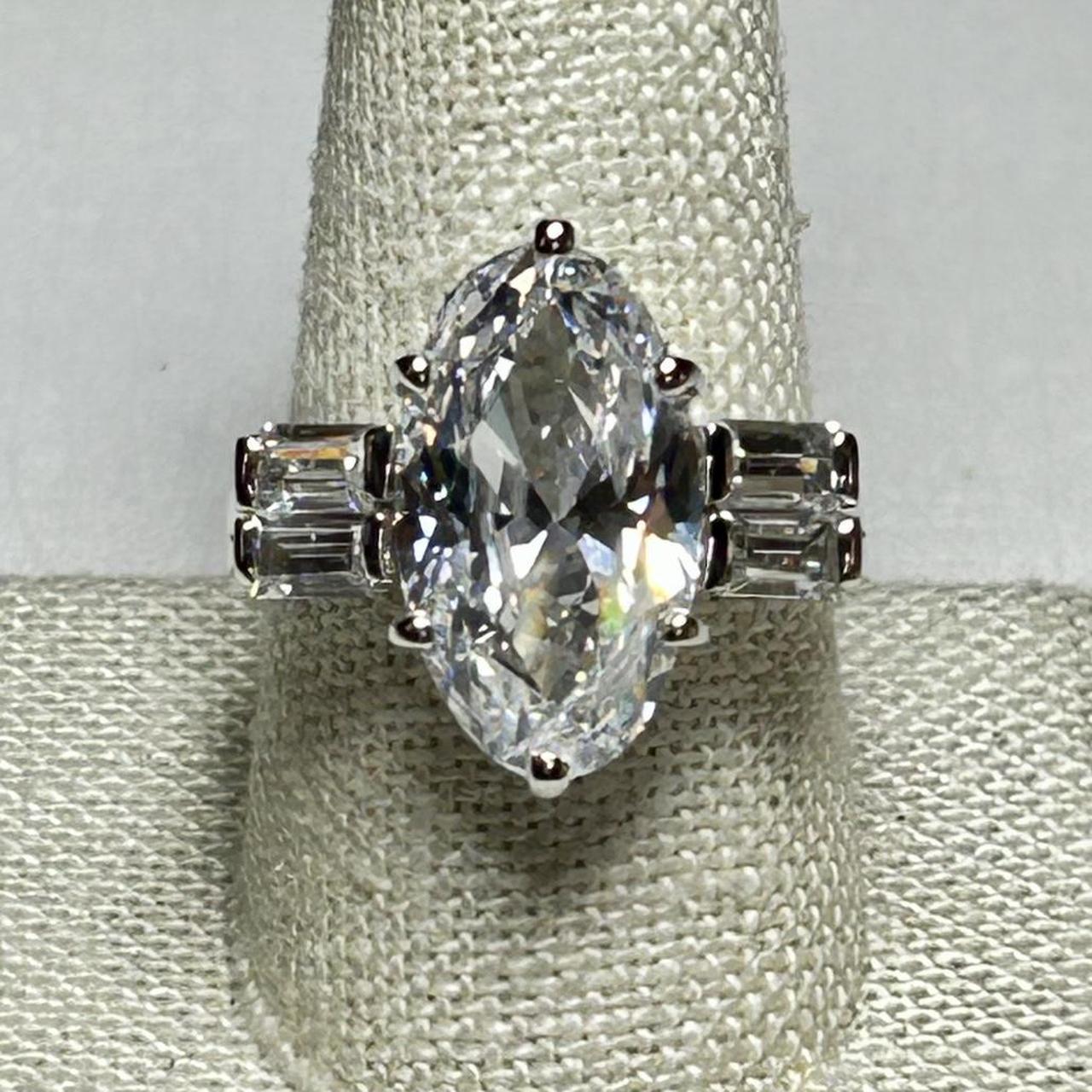 Women's Ring - Silver – Statement glam ring with … - image 1