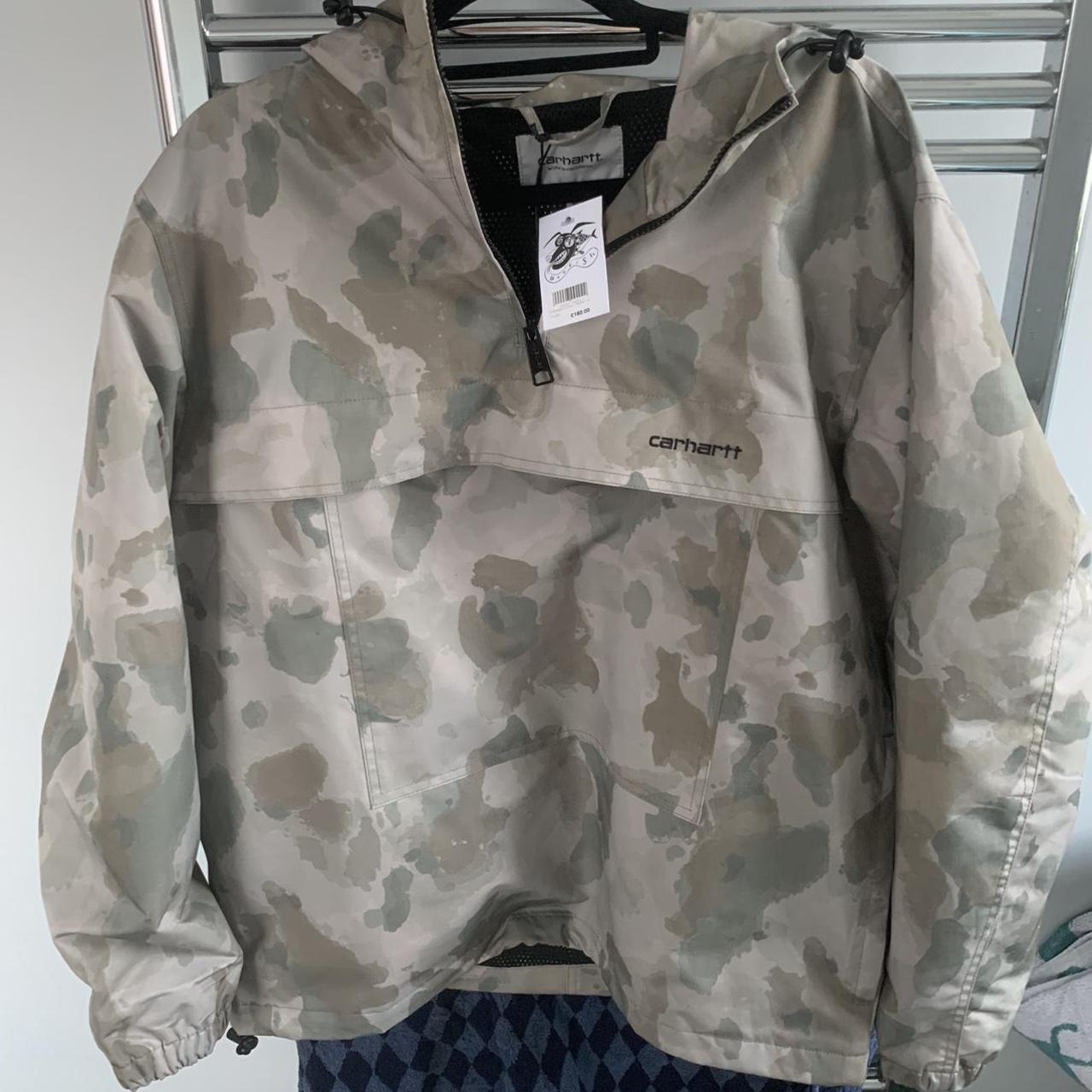 Brand new Carhartt WIP camo overhead rain... - Depop