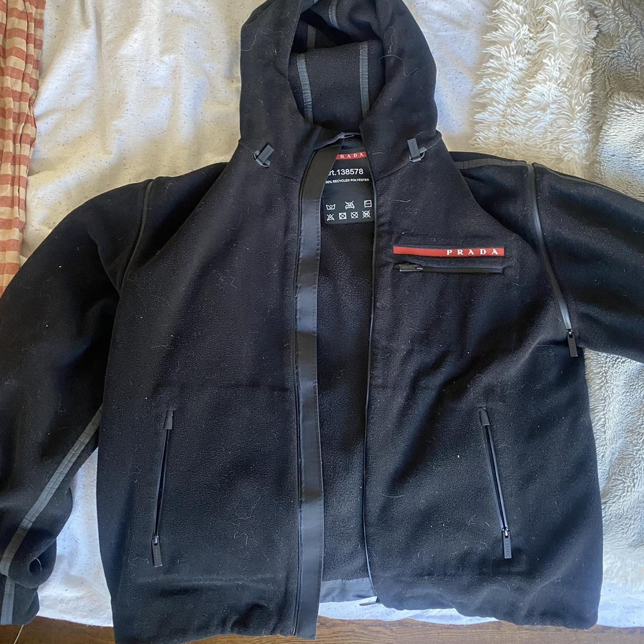 Authentic Prada fleece with zip off sleeves! Soo... - Depop