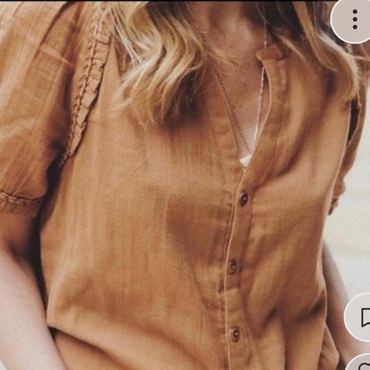 Sezane wanda blouse in toffee Never worn bought. Depop