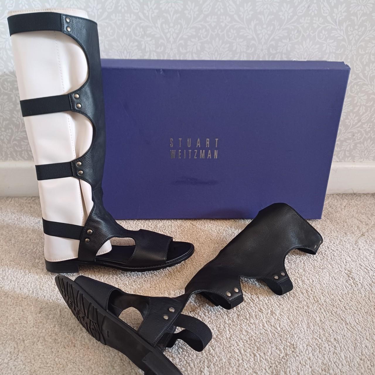 STUART WEITZMAN black tall gladiator sandals Size. Depop