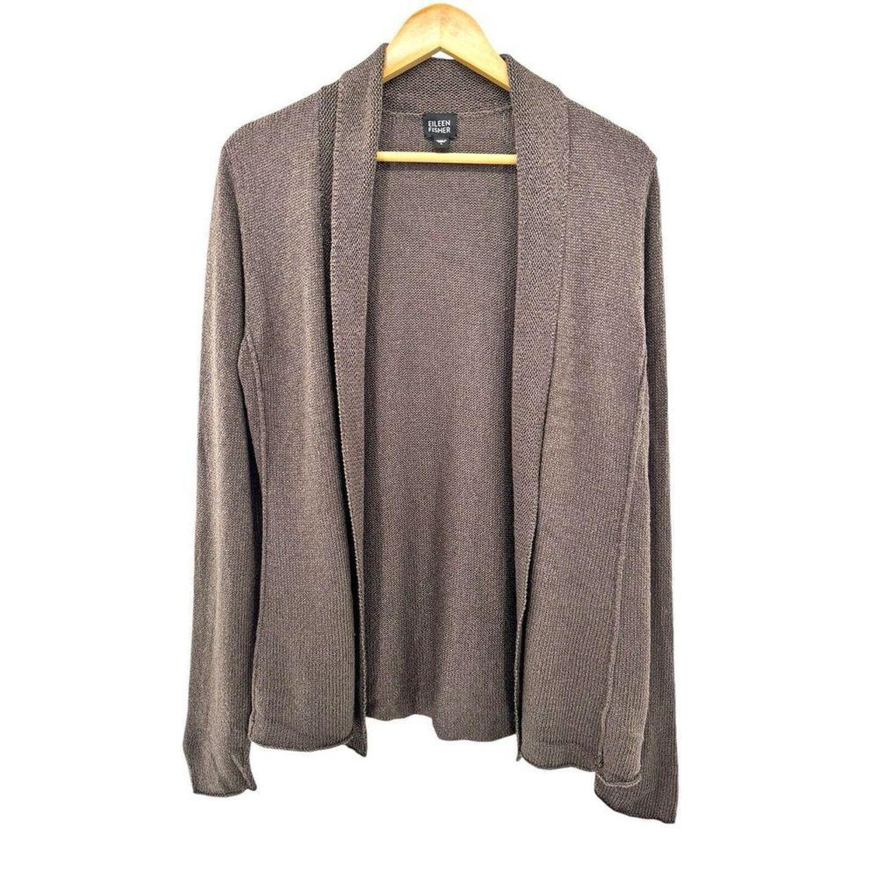 Eileen Fisher  Long Cardigan レディース Sweaters Cocoa Silk & Cotton Interlock Long Cardigan | EILEEN FISHER