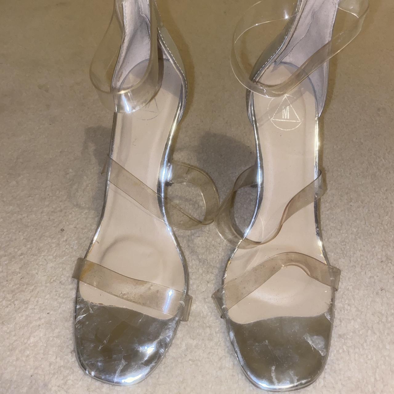 missguided silver heels