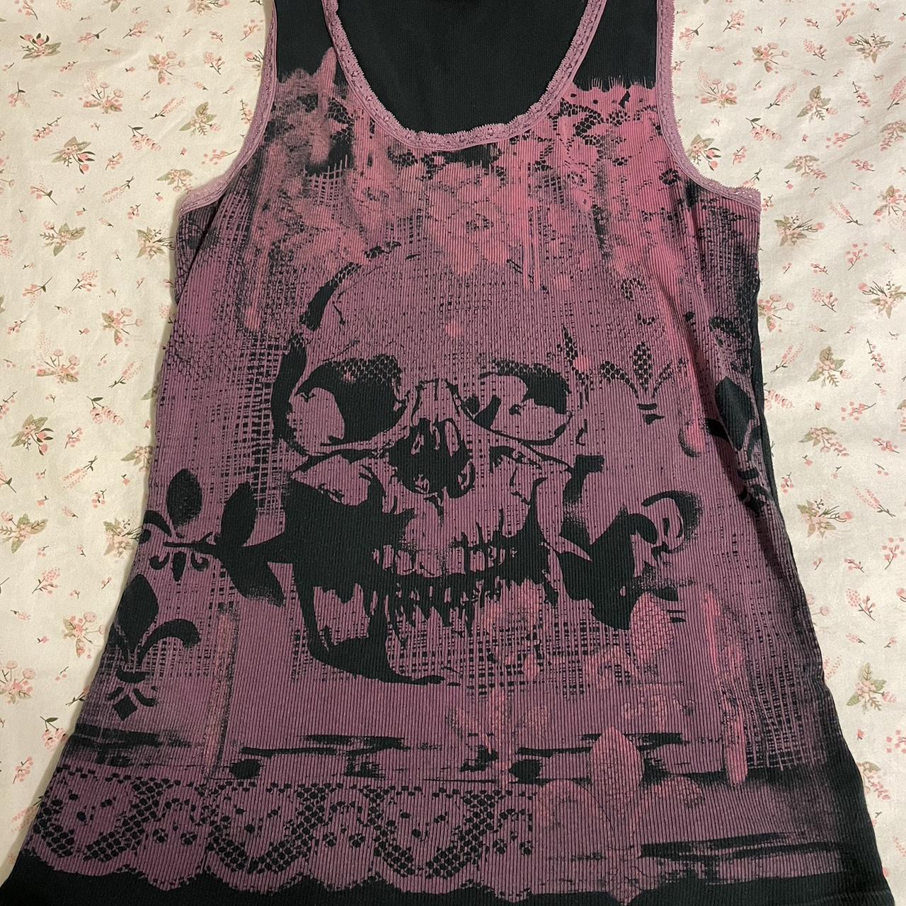 LADIES BLACK GOTHIC VOODOO DOLL PRINT LONG VEST TOP SUMMER DRESS GOTH PUNK EMO E - Foto 8