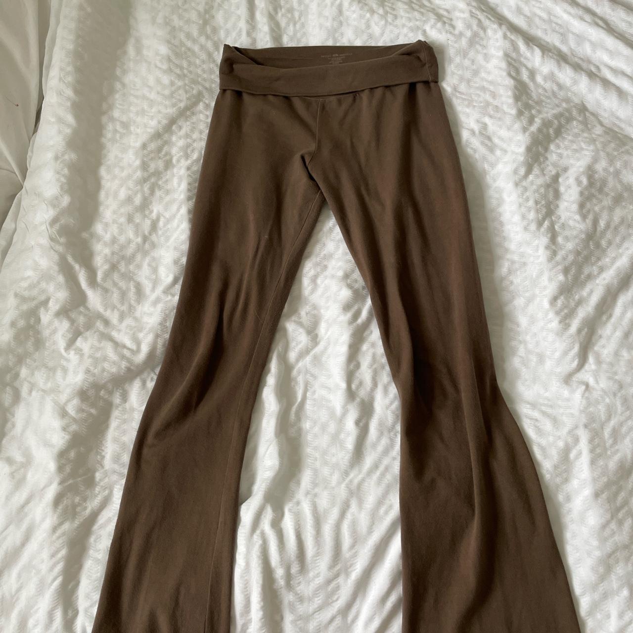 brandy Melville Priscilla pants in brown one size... - Depop