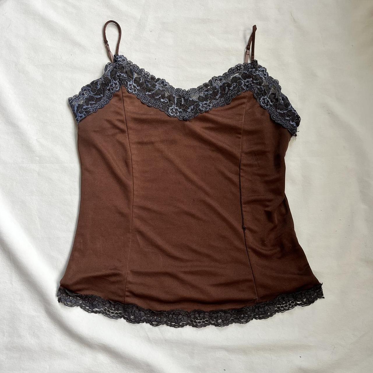 the limited two tone cami so cute, gives tvd vibes... - Depop