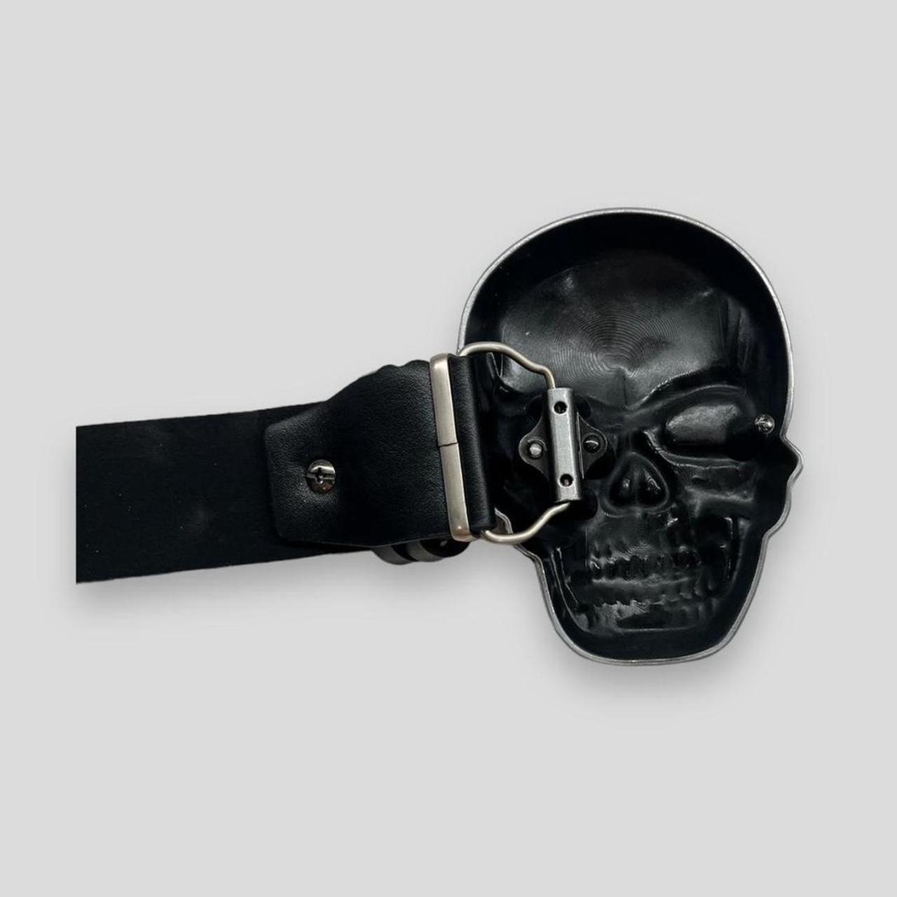 Y2K 2000s Style Skull Studded Belt 💀⚫️ Black / Grey