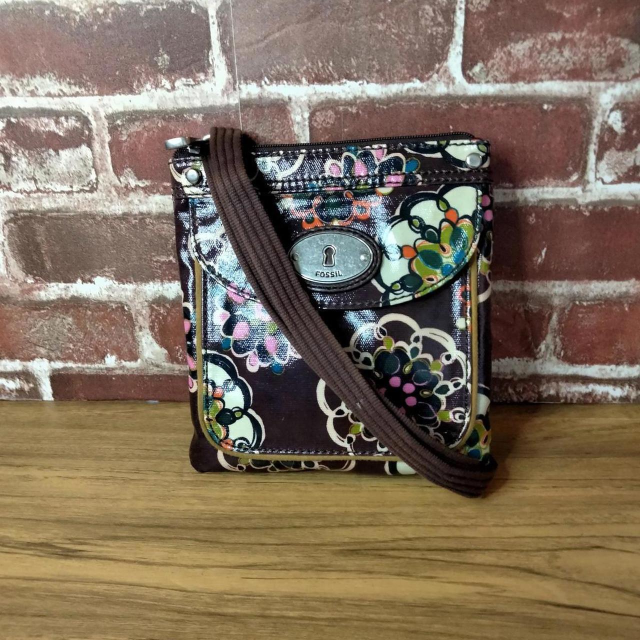 Fossil Women's Bag - Brown/White – Fossil Key-Per… - image 1