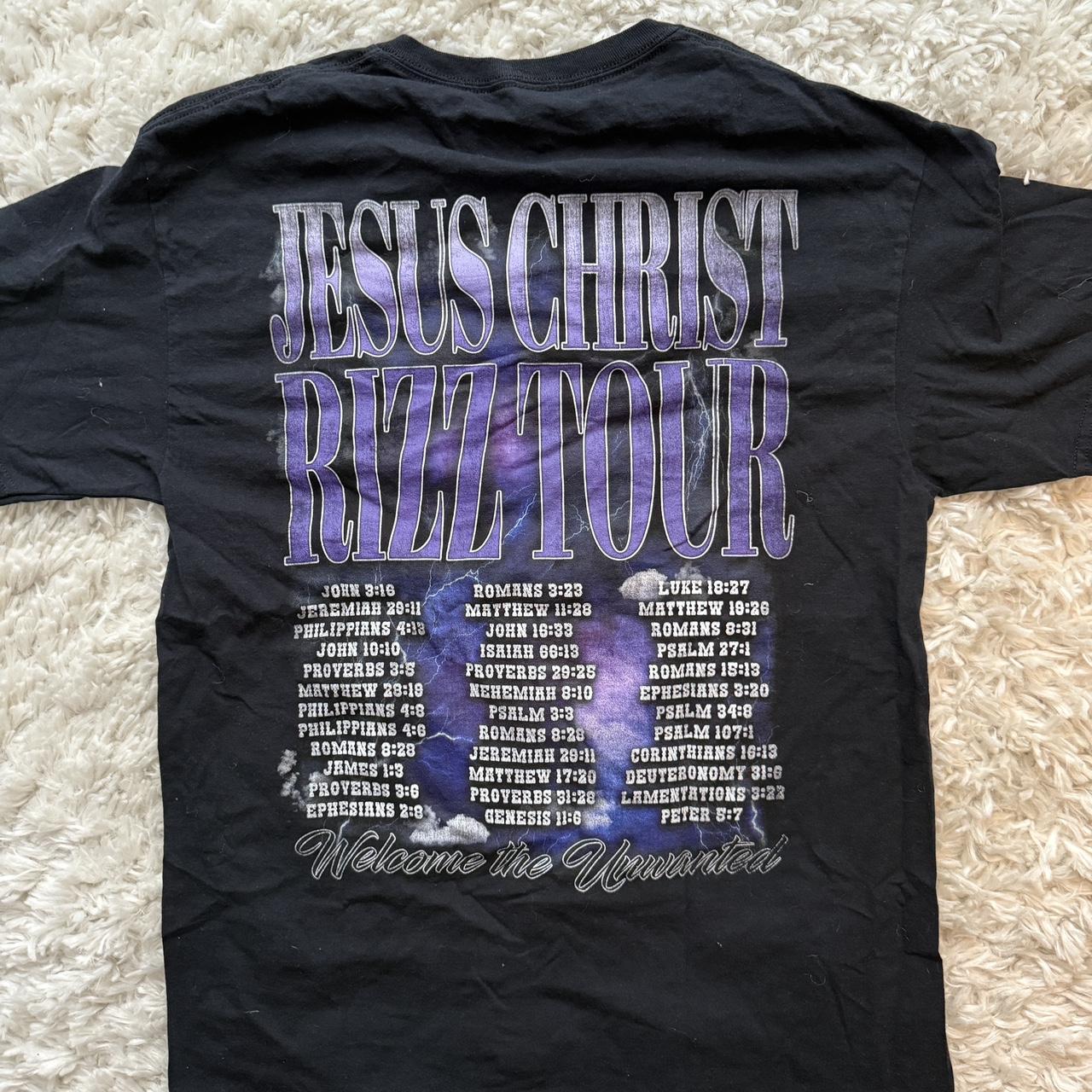 Funny Easter Jesus Christ Rizzler tour tee size... | Depop