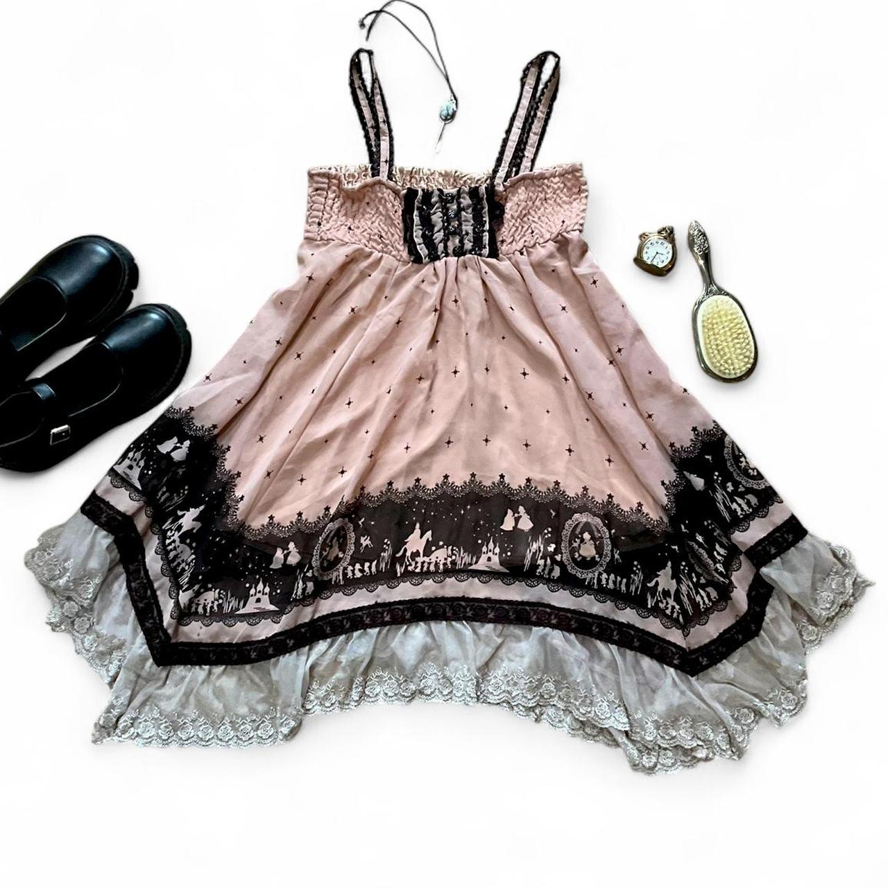Japanese brand Axes Femme dress with lace, floral | Depop