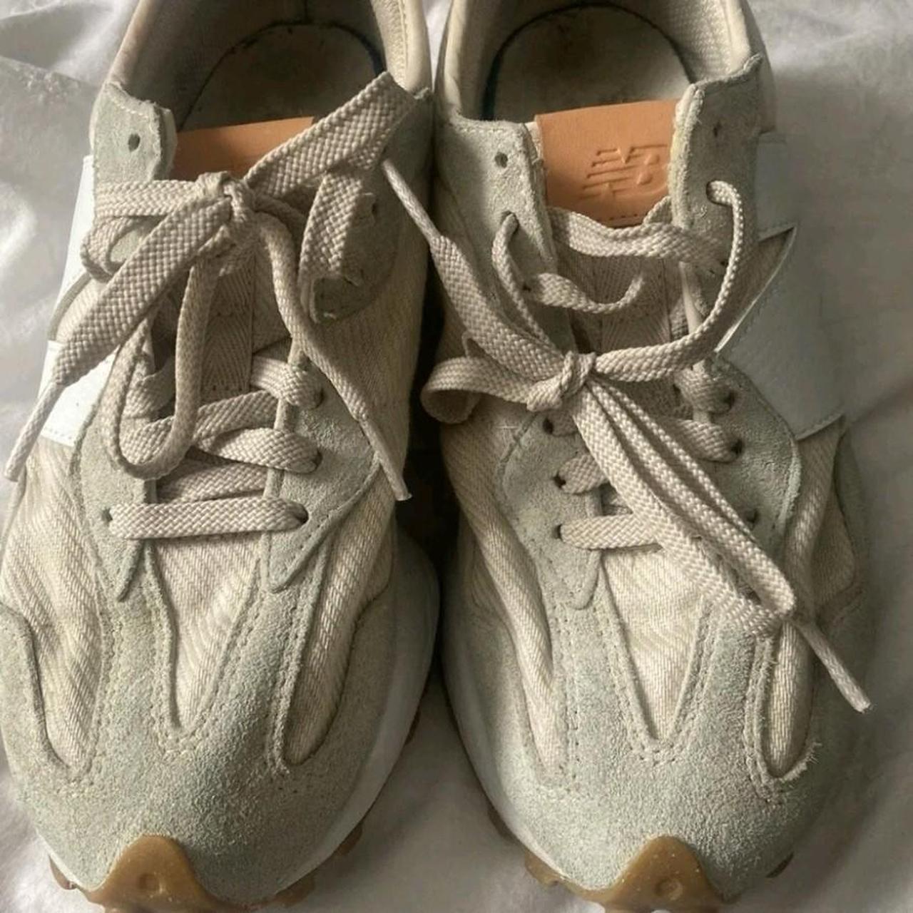 New Balance Women's Cream and White Trainers | Depop