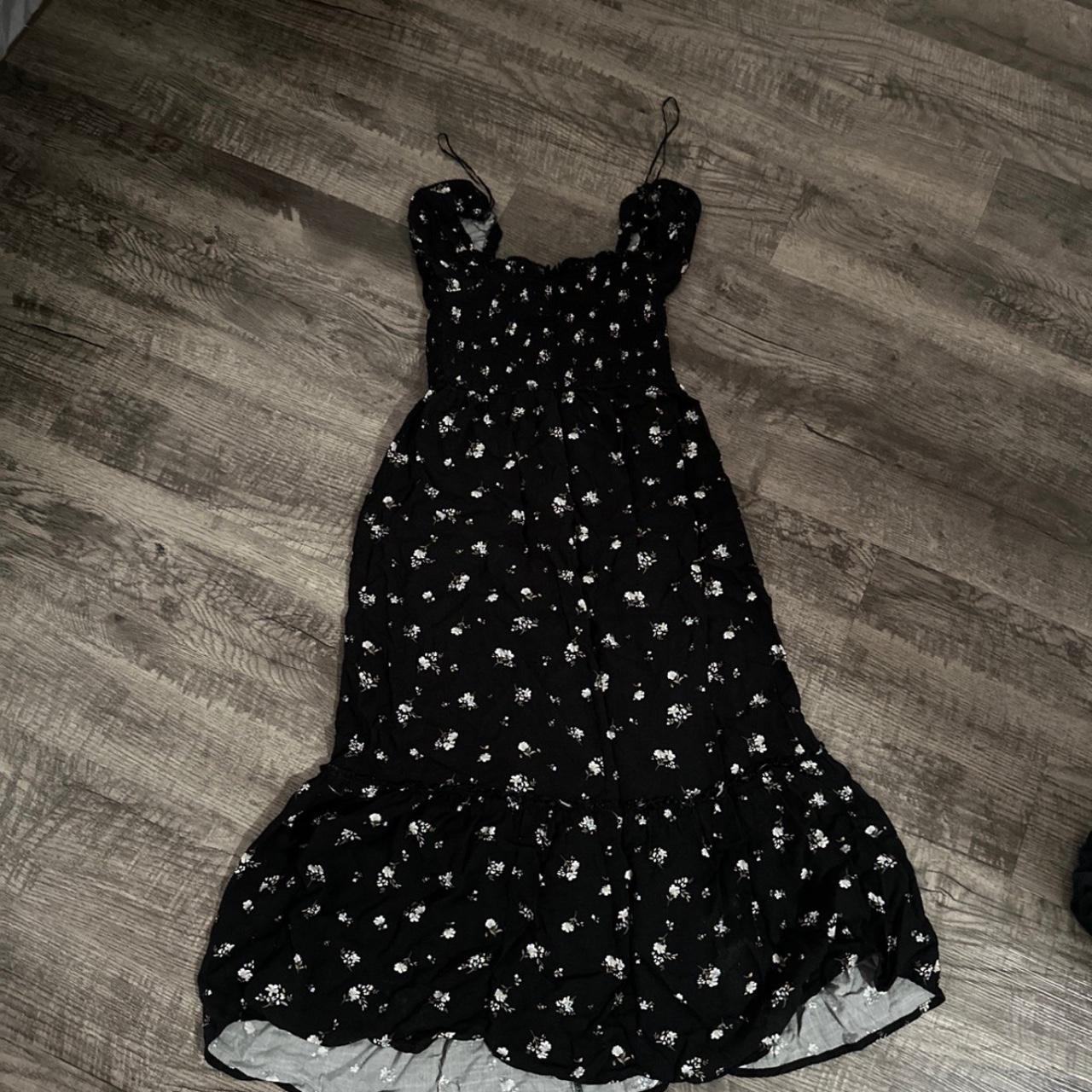 Aeropostale Women's Dress Black/Multi M – Black and white