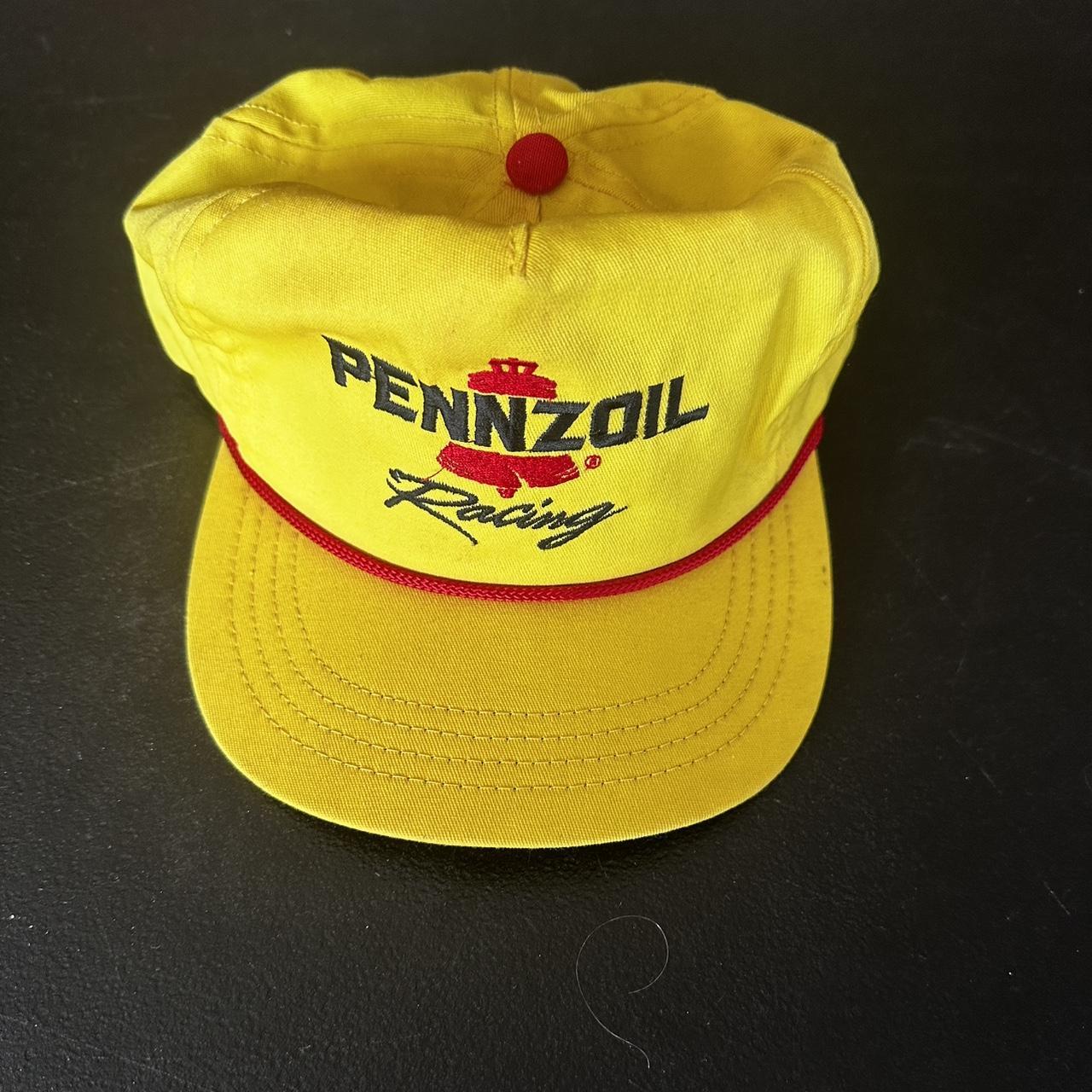 Men's Caps - Yellow – VINTAGE PENNZOIL RACING TRUCKER CAP / BUCKLE …
