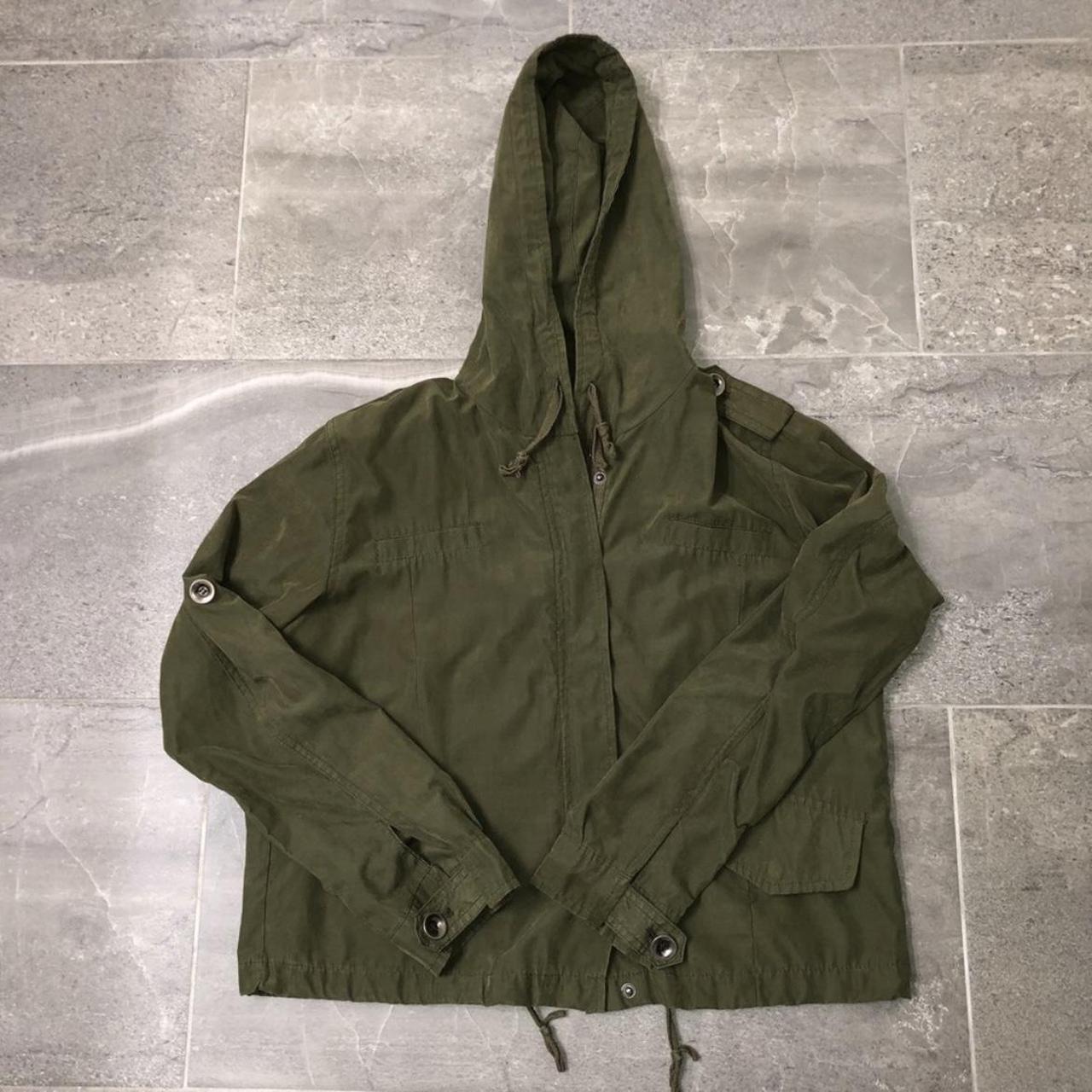 Brandy Melville Army Green Jacket, One Size Comes to... Depop