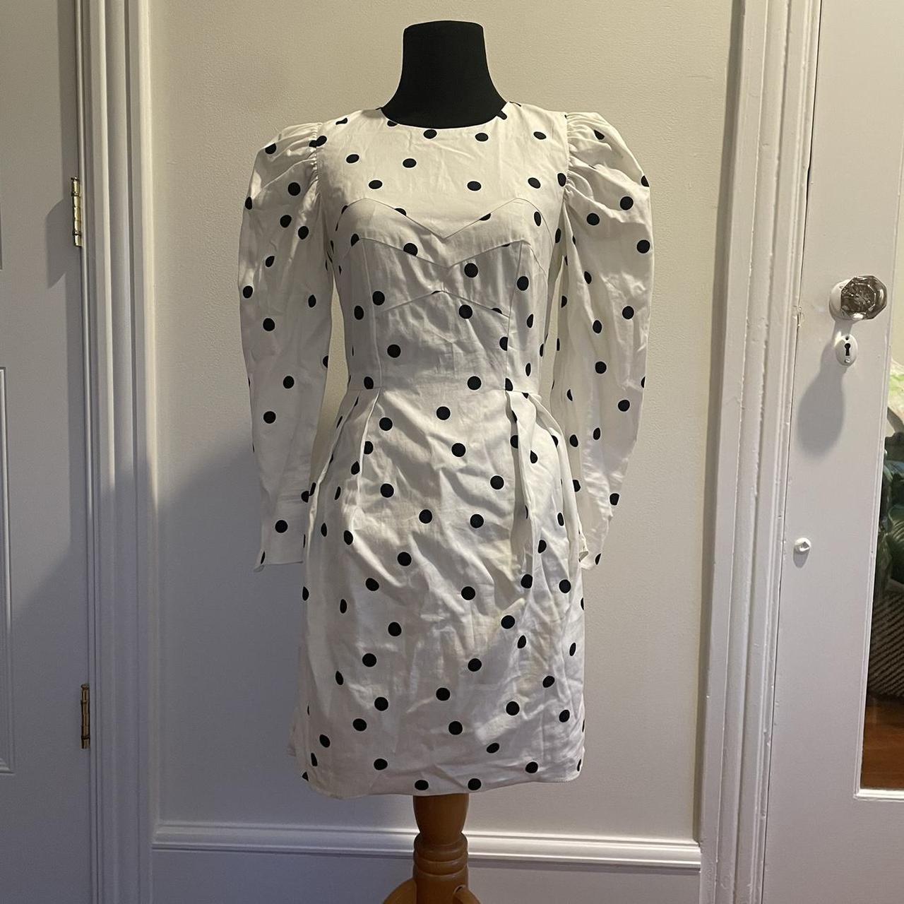 Topshop black white polka hotsell dot dress