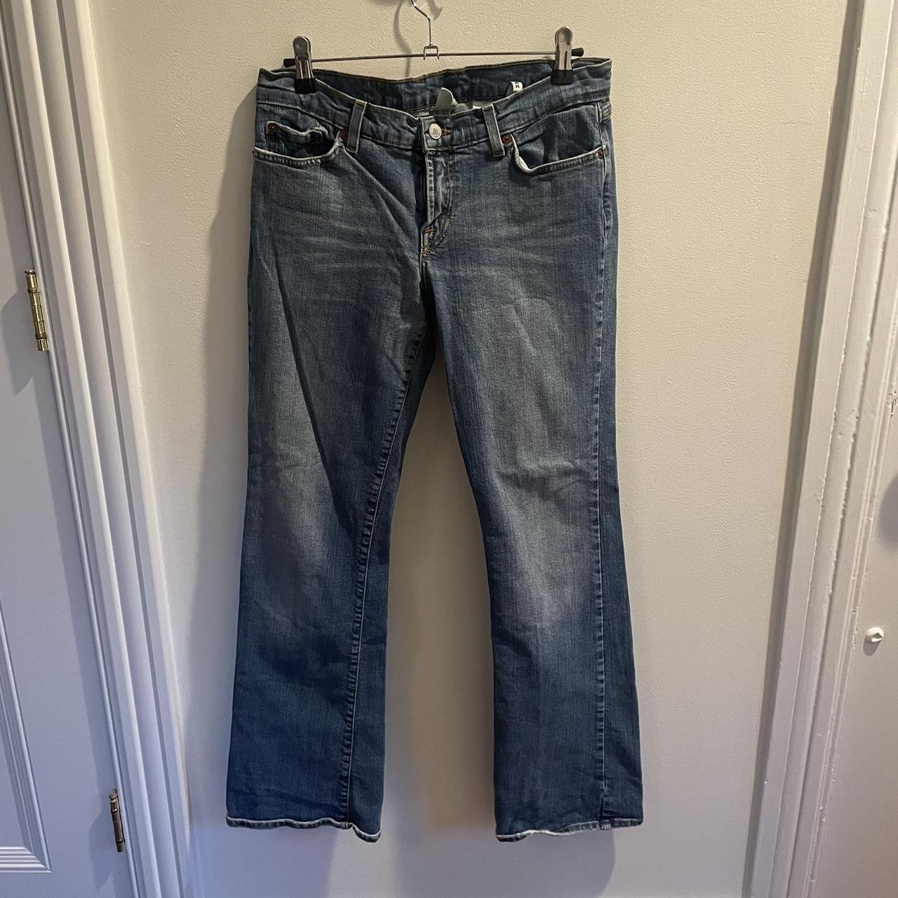 Vintage light wash Lucky Brand flared jeans... - Depop