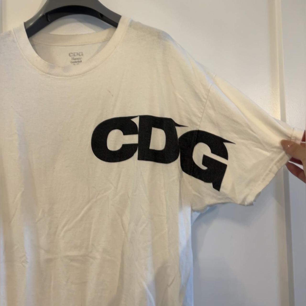 CDG X Hanes T-Shirt Oversized. Worn in feel. - Depop