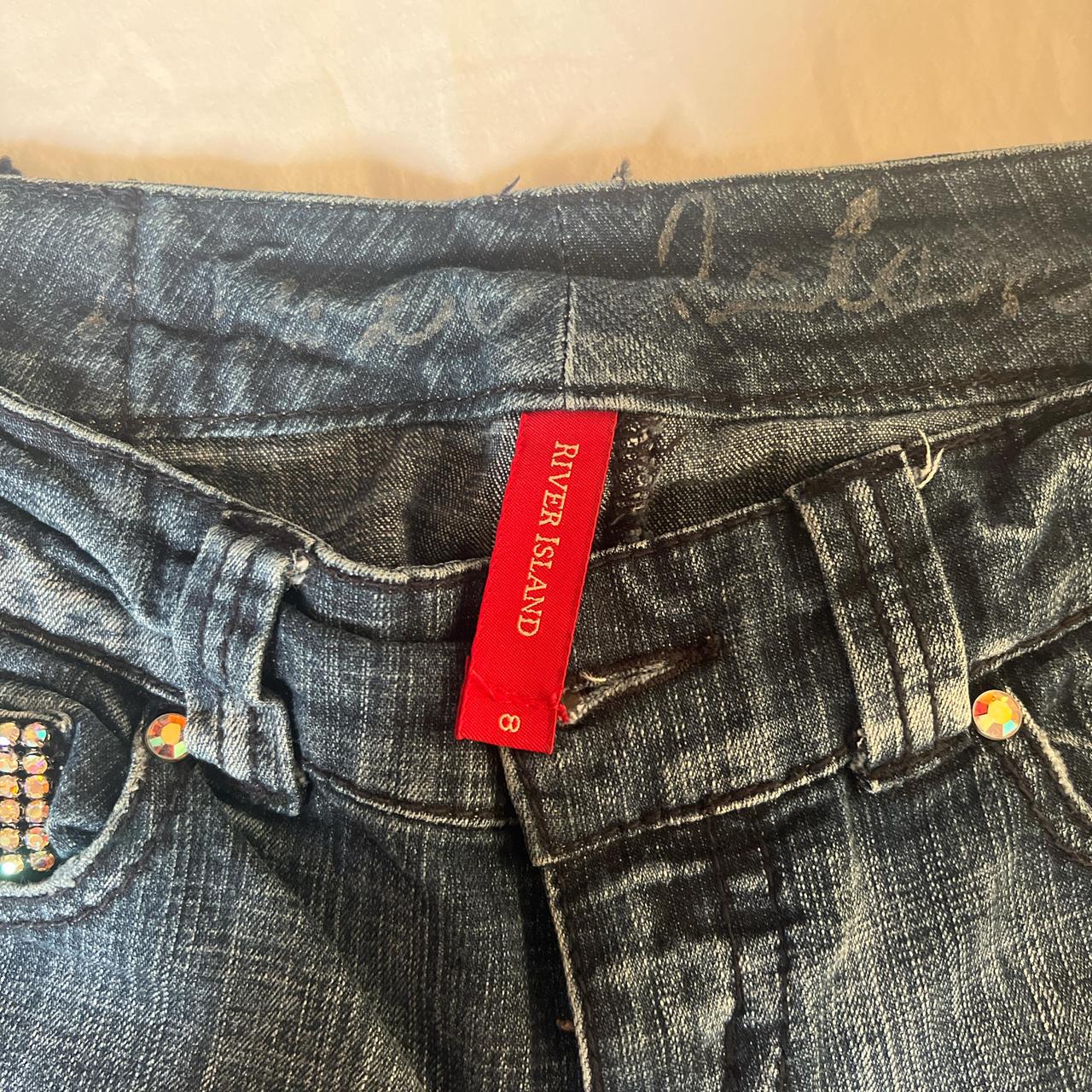 River Island Women's Jeans Navy/Blue S – Low rise 2000s river