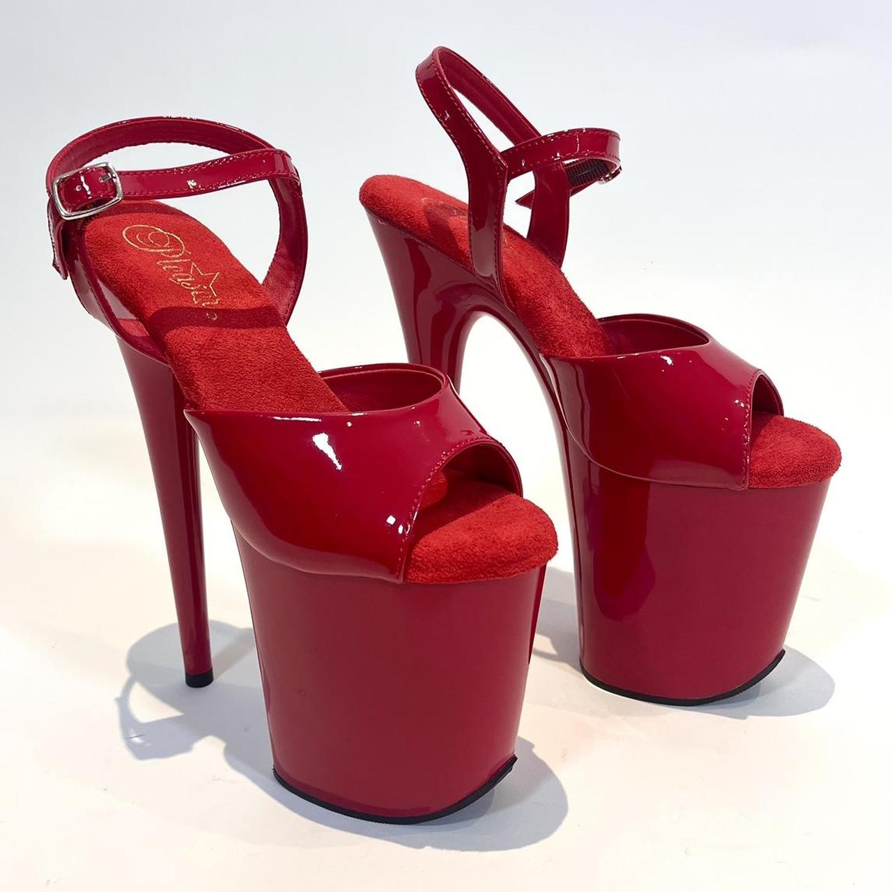 Pleaser red heels fashion