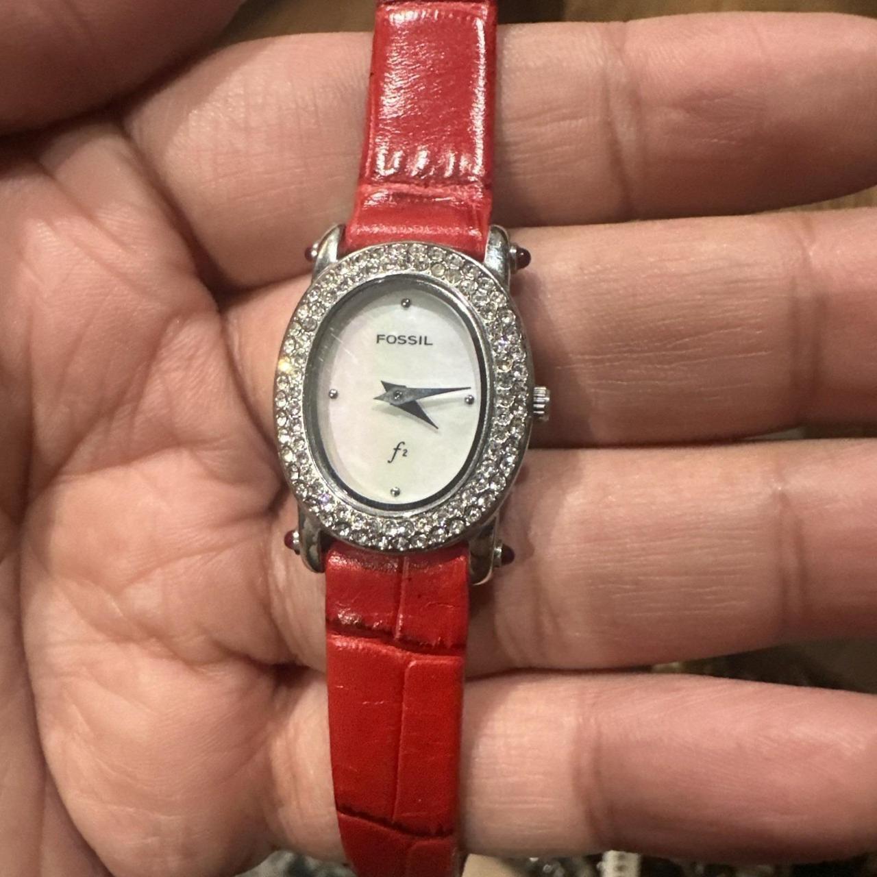 Fossil Women's Watch - Red/Silver – Working Fossi… - image 1