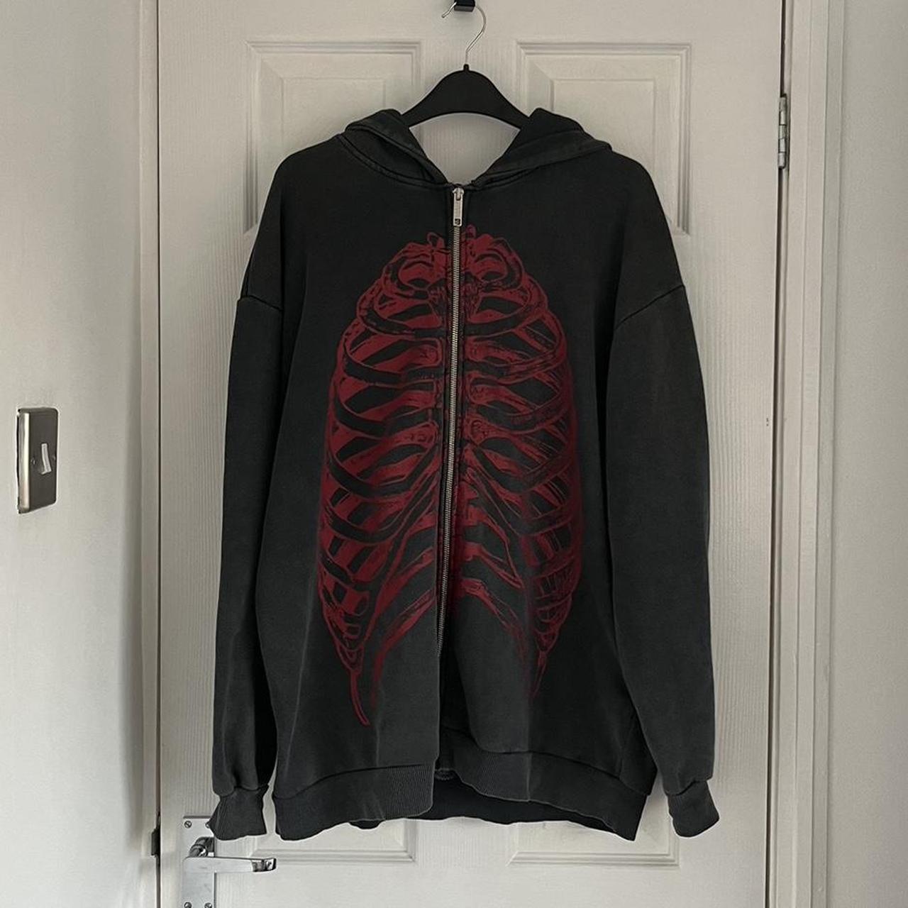 Boohooman red hoodie sale